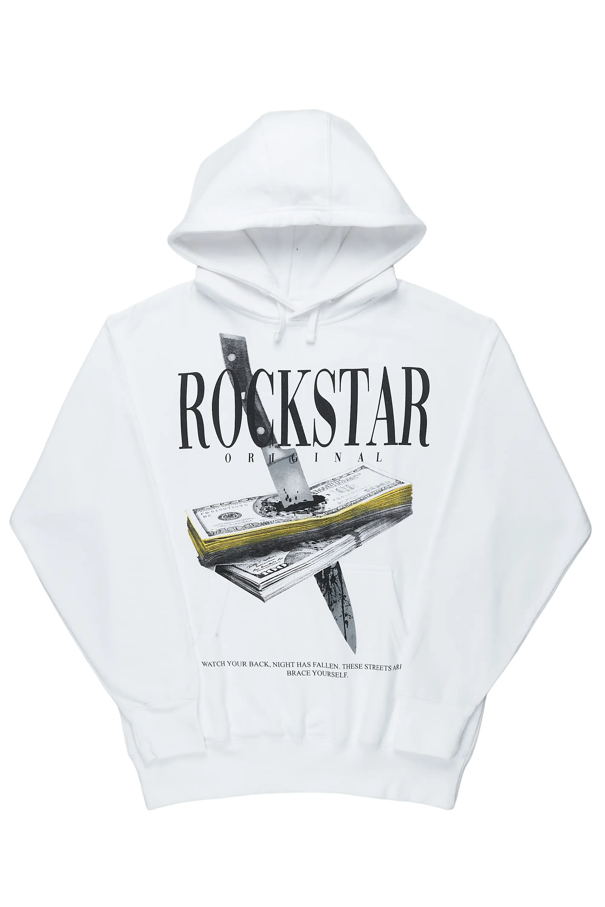 Dayte Nite White Graphic Hoodie - Image 2
