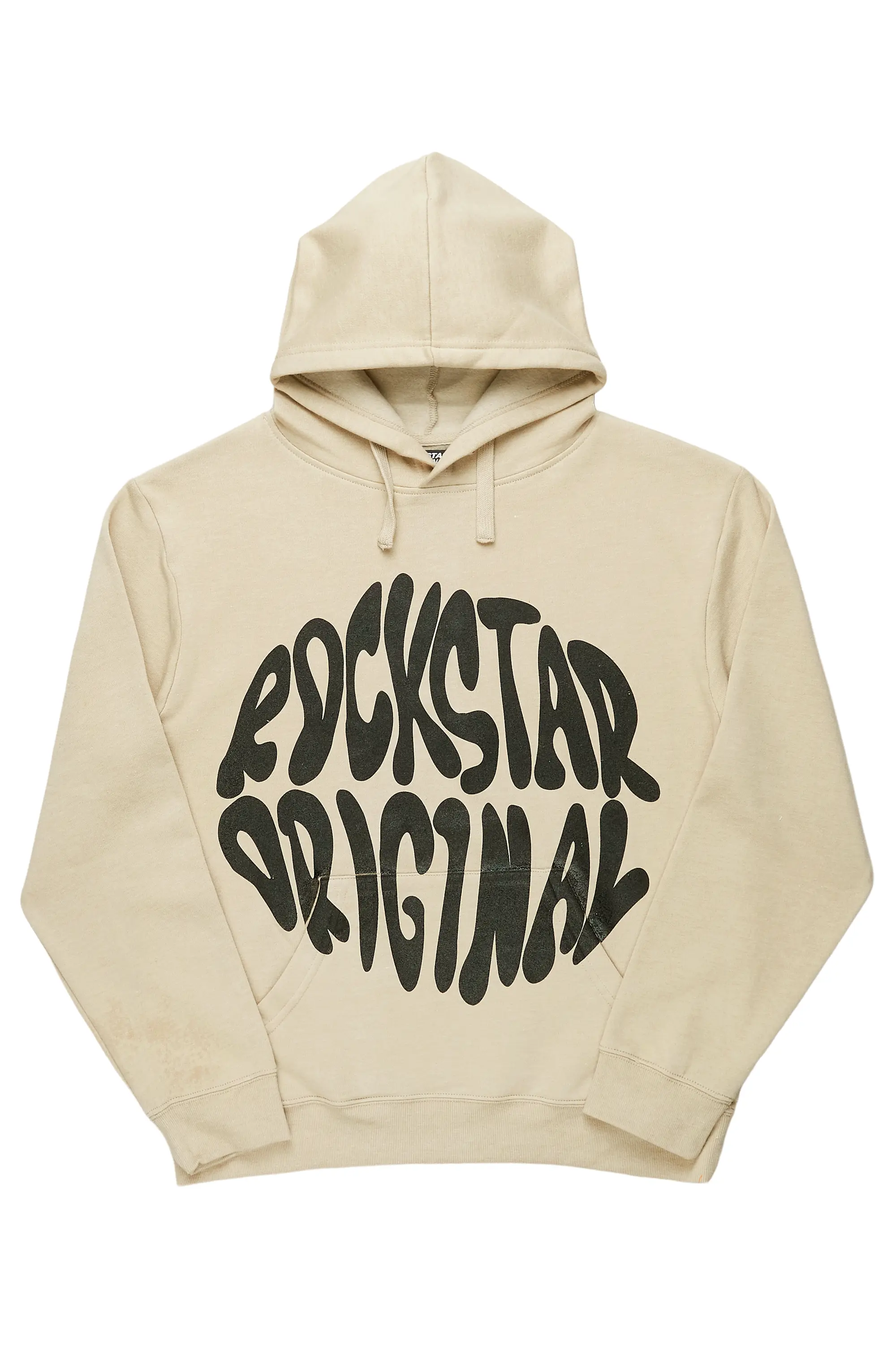 Thierry Beige Graphic Hoodie - Image 2