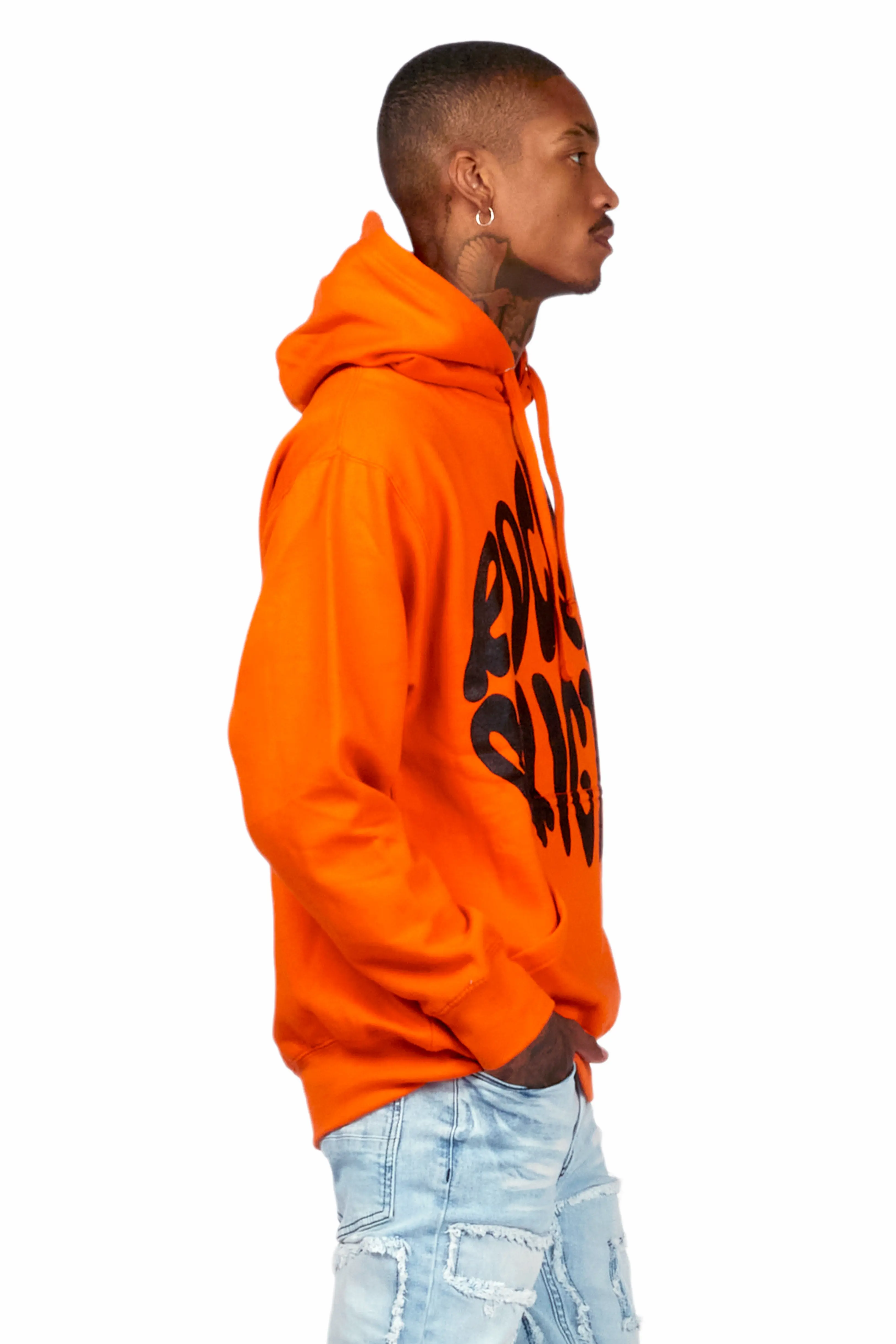 Thierry Orange Graphic Hoodie - Image 2