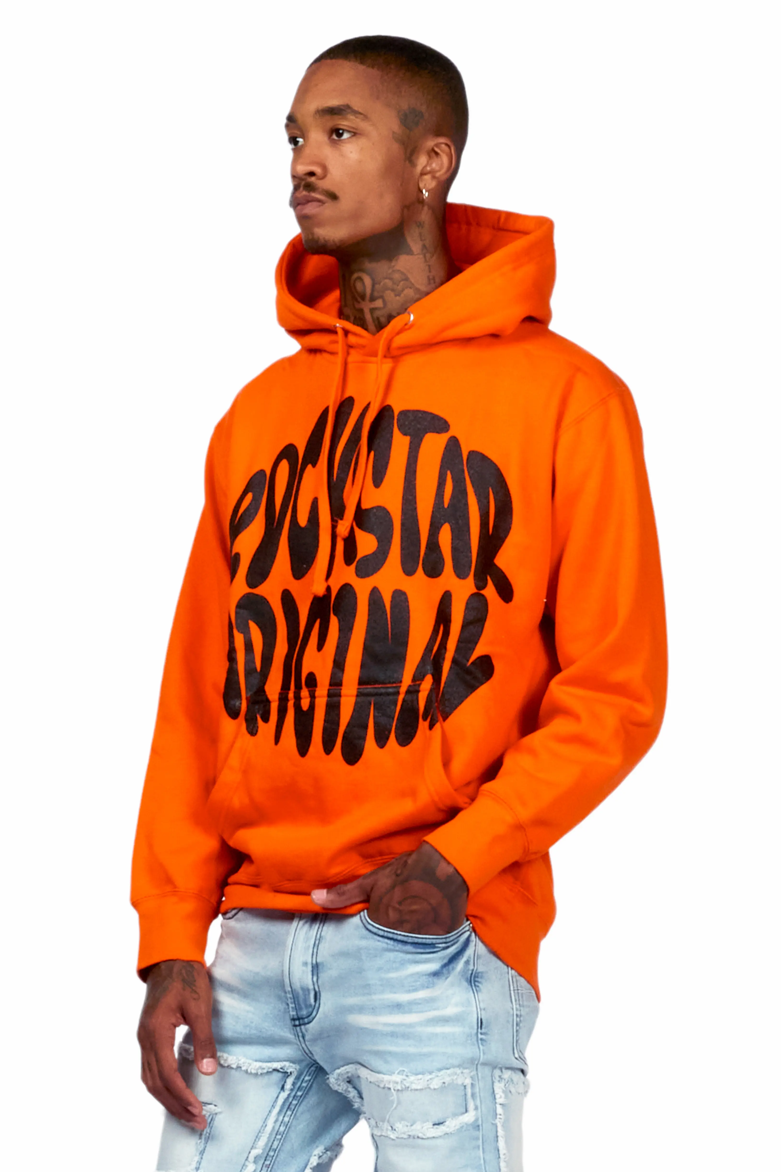 Thierry Orange Graphic Hoodie - Image 4