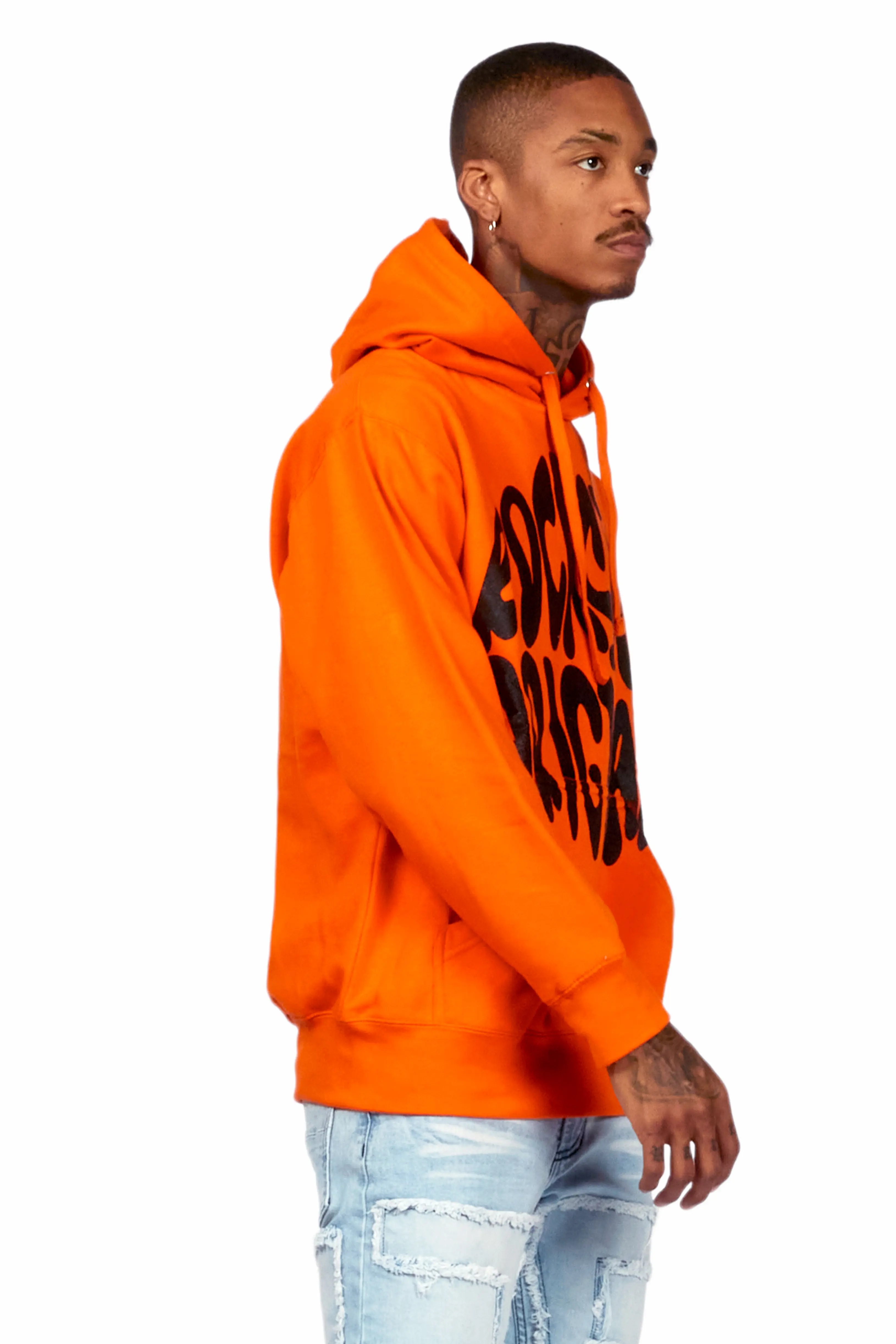 Thierry Orange Graphic Hoodie - Image 5