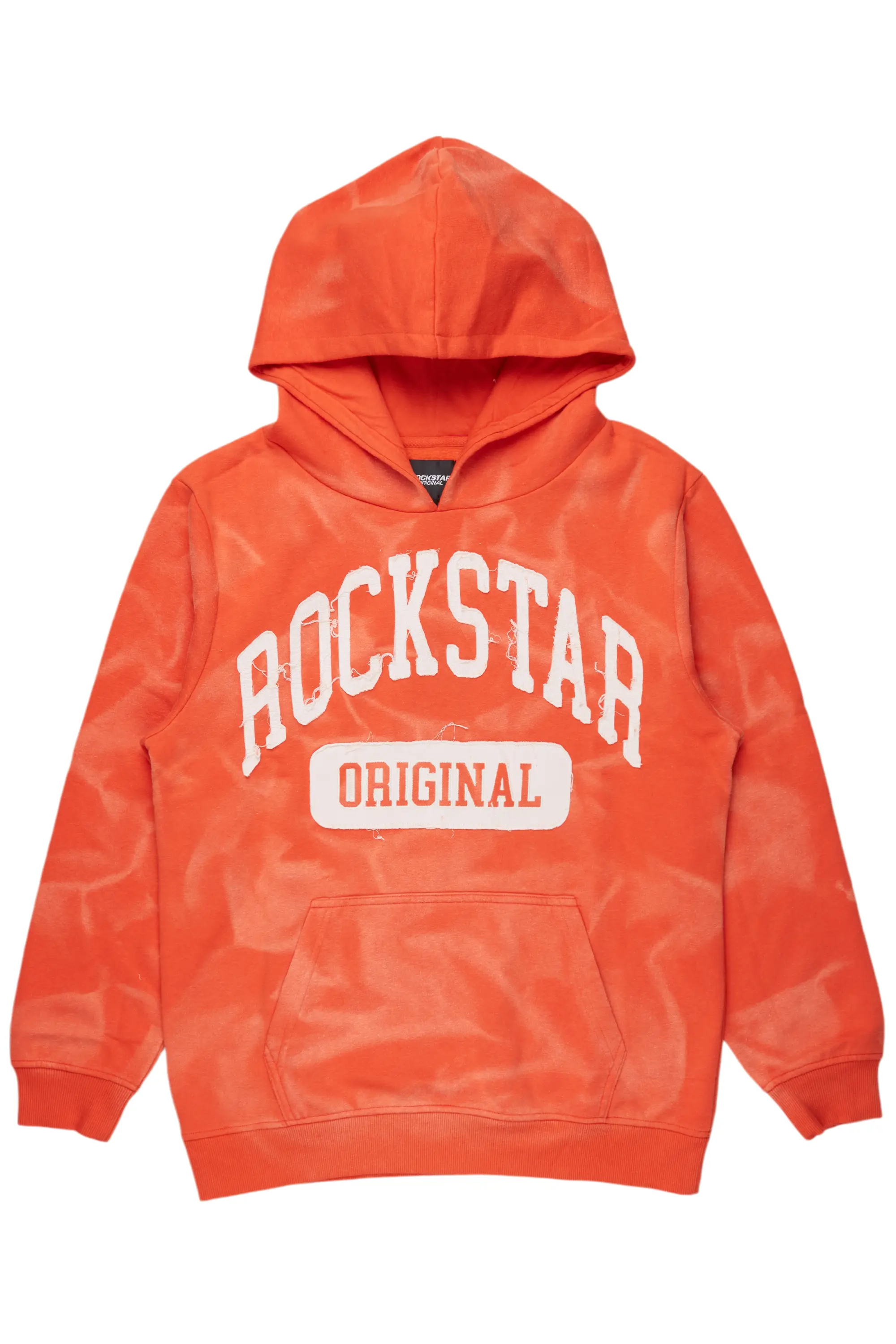 Member Orange Patchwork Graphic Hoodie - Image 7
