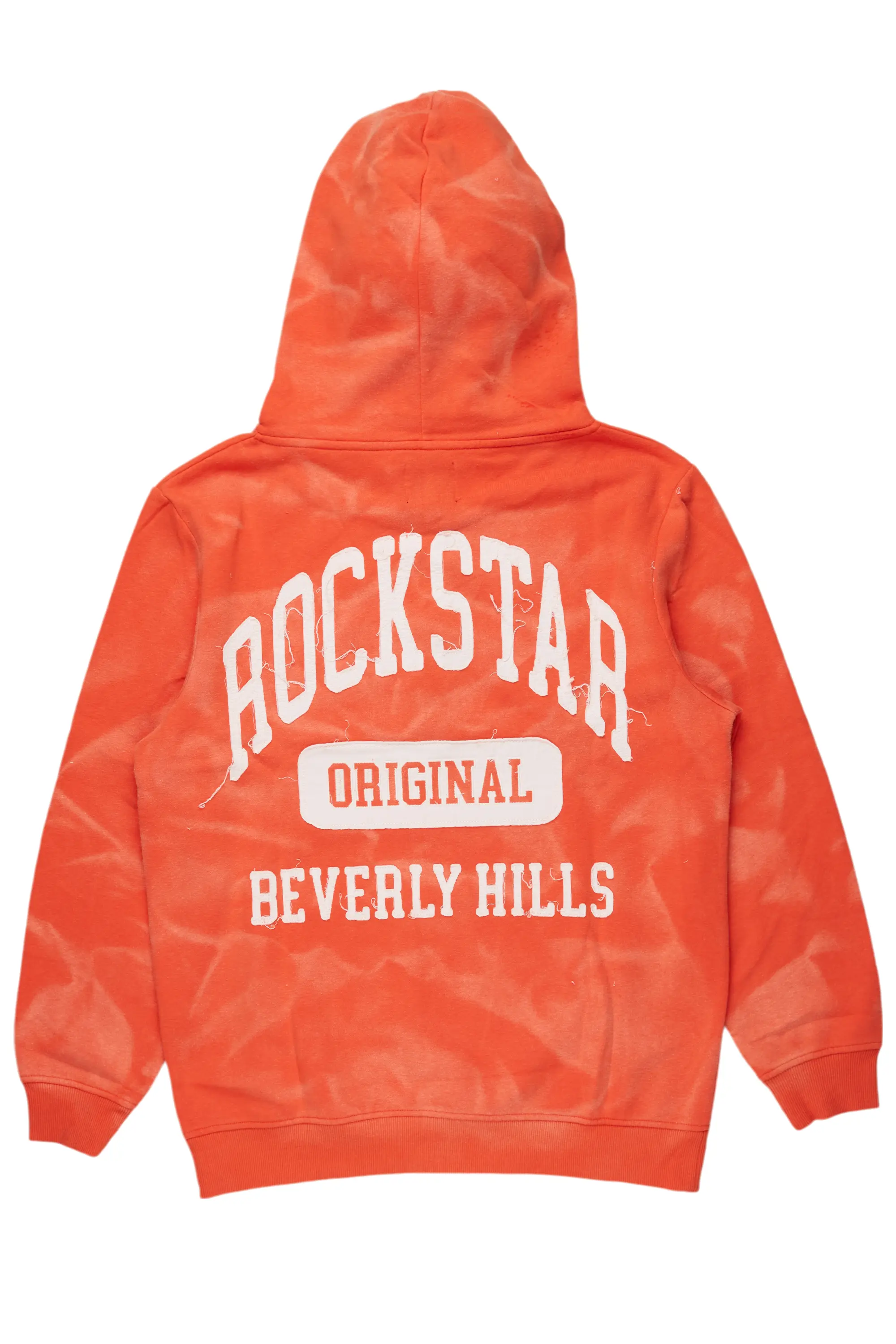 Member Orange Patchwork Graphic Hoodie - Image 8