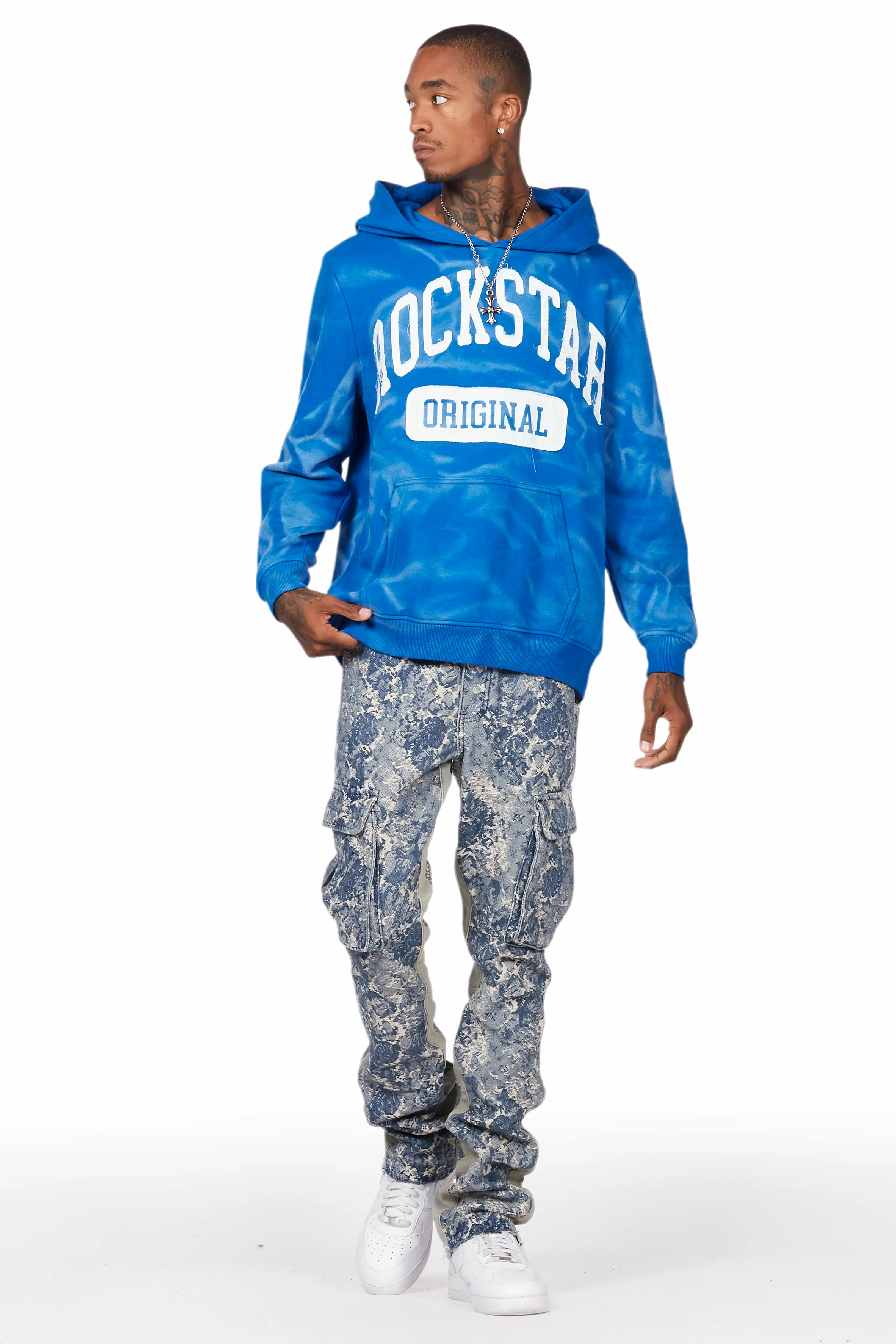Member Royal Patchwork Graphic Hoodie - Image 2