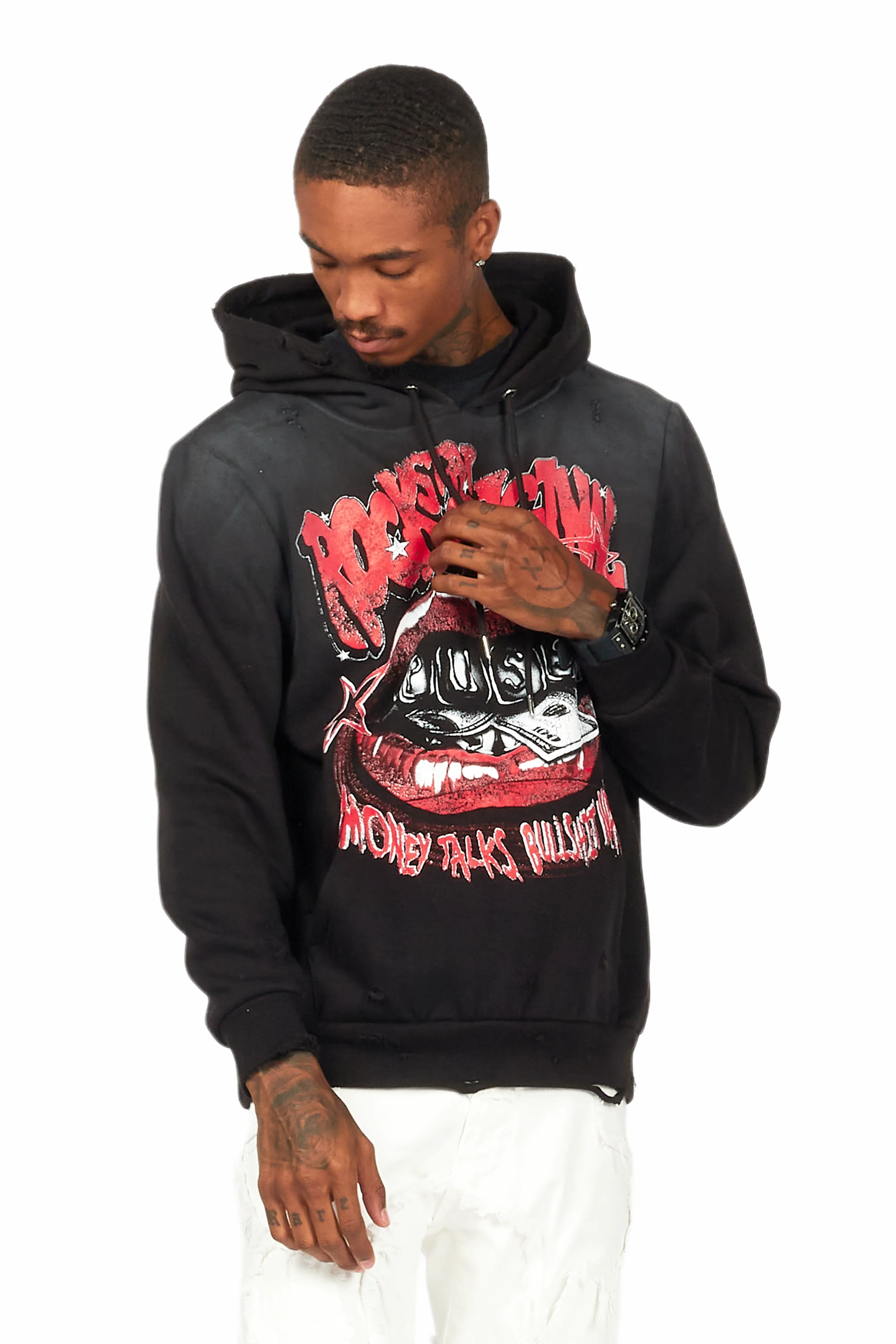 Bloke Black Graphic Hoodie - Image 4