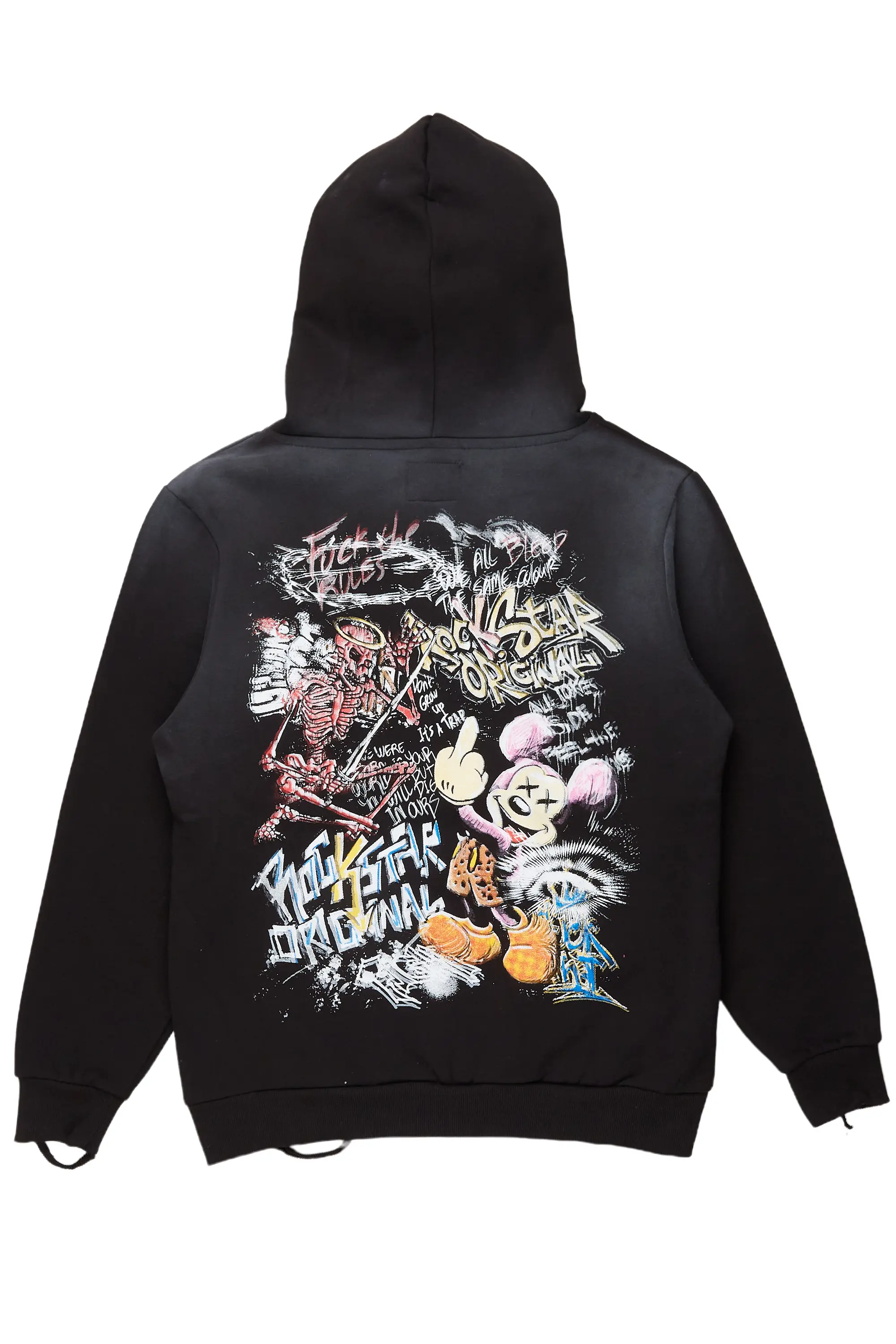 Yooz Black Graphic Hoodie - Image 6