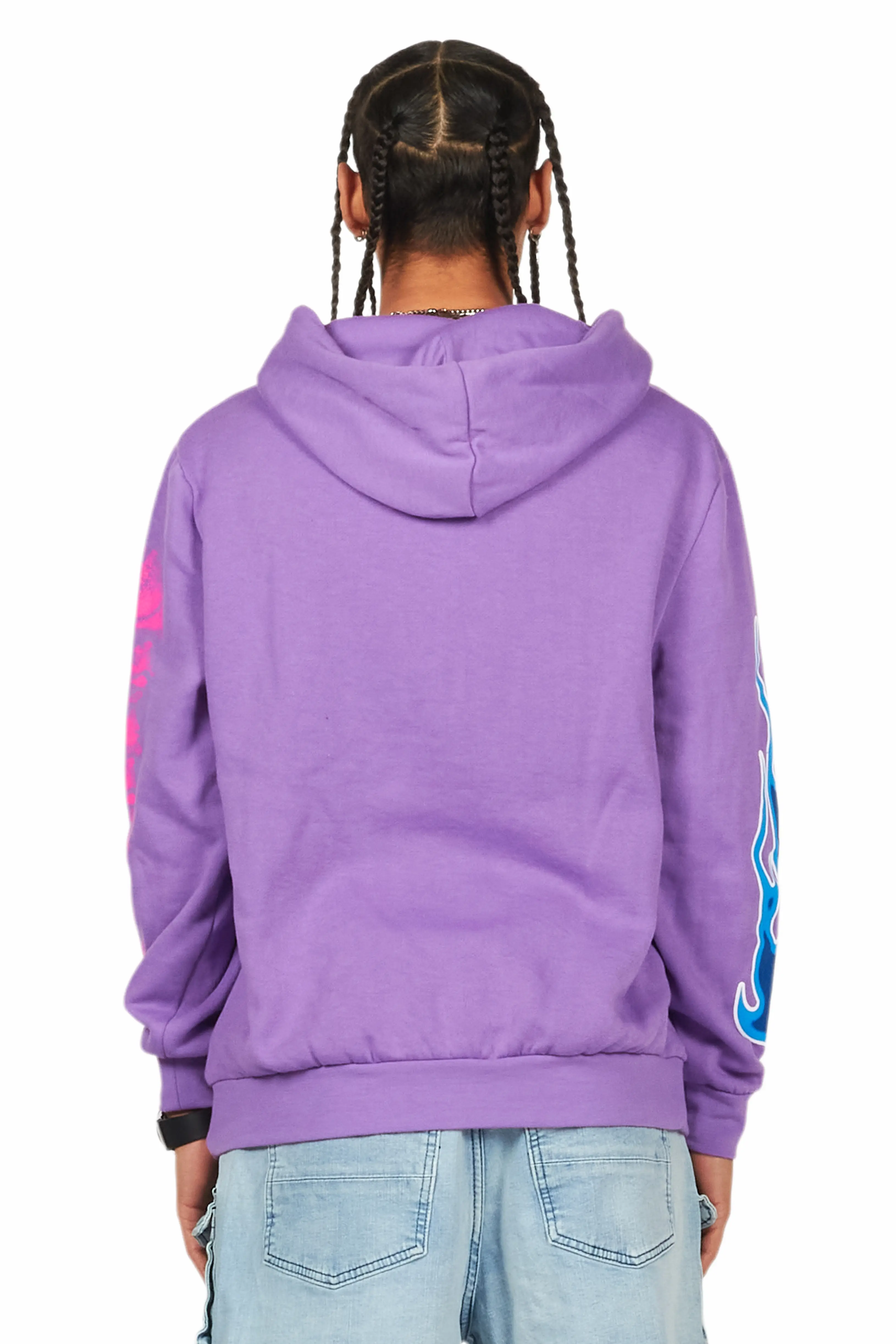 Beno Purple Distressed Graphic Hoodie - Image 14