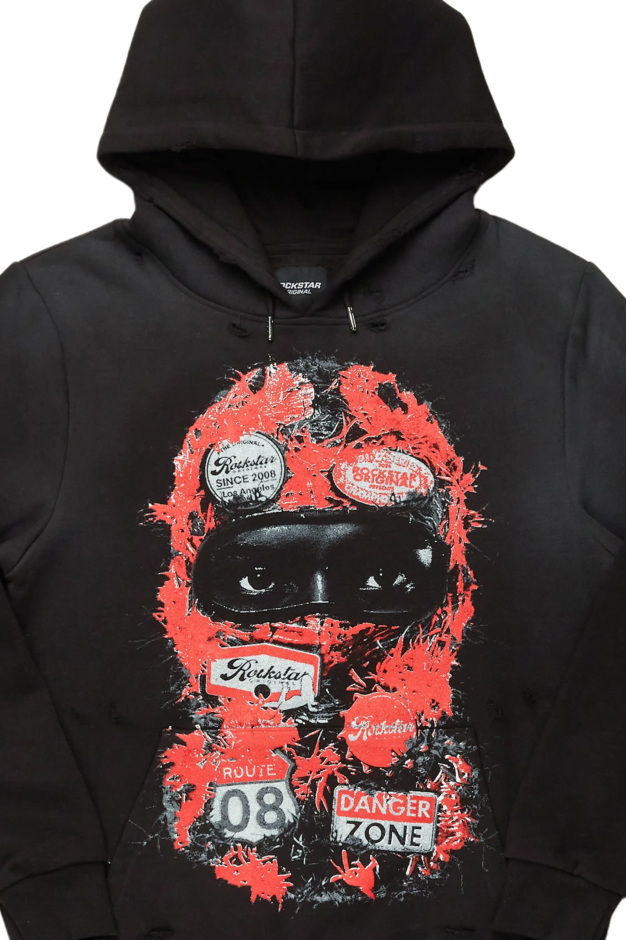 Lemar Black Distressed Graphic Hoodie - Image 5