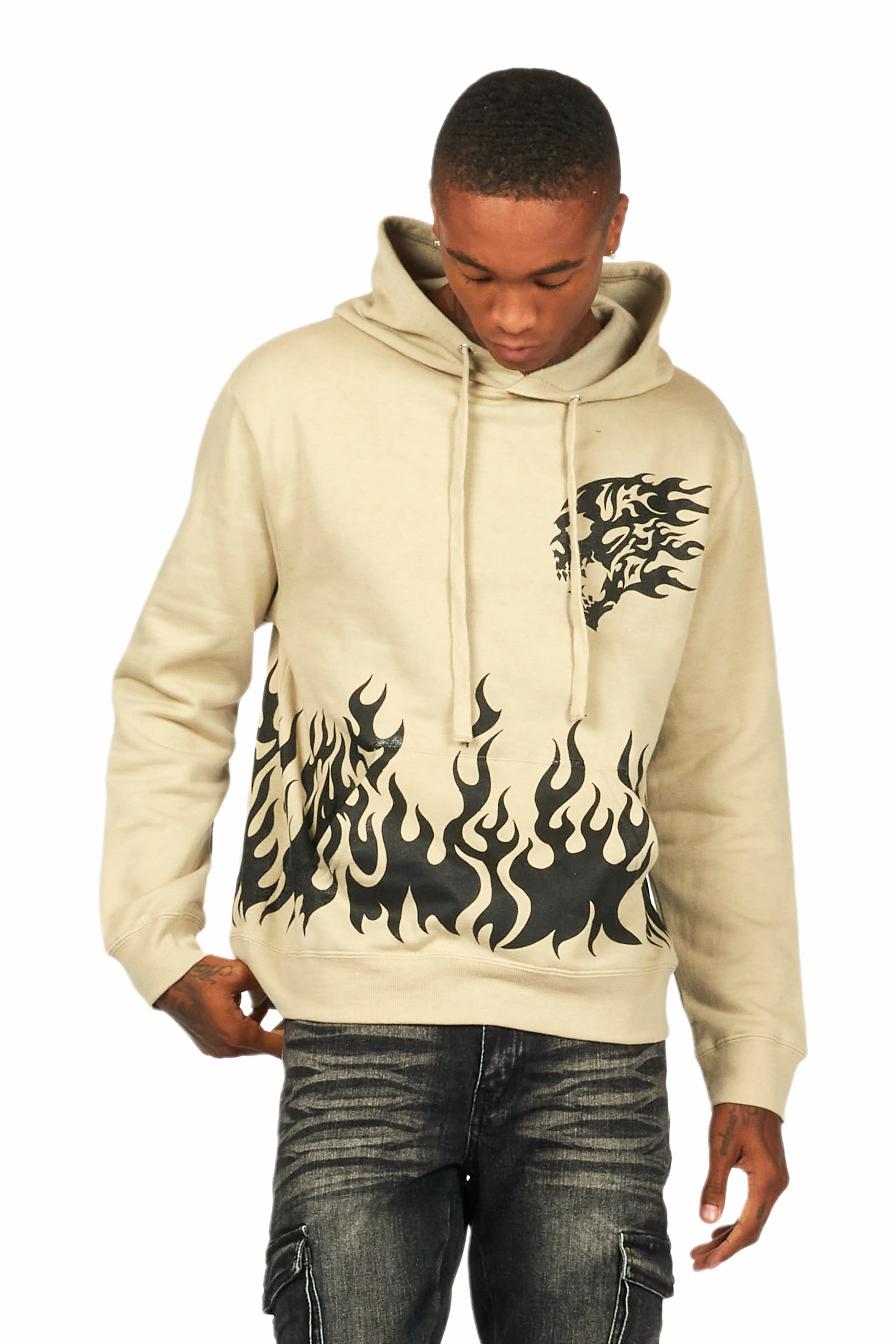 Bubble Oatmeal Graphic Hoodie - Image 3