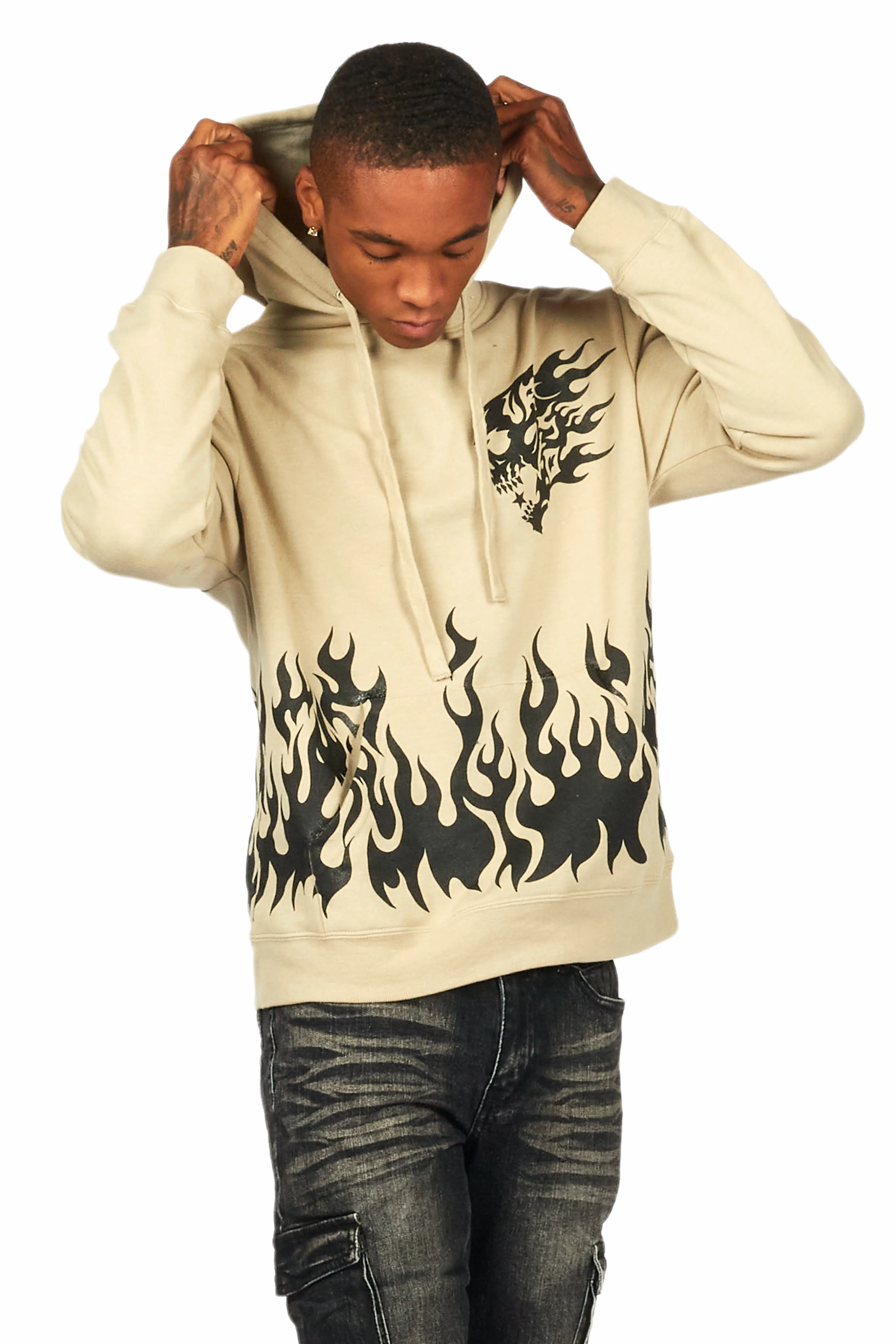Bubble Oatmeal Graphic Hoodie - Image 4