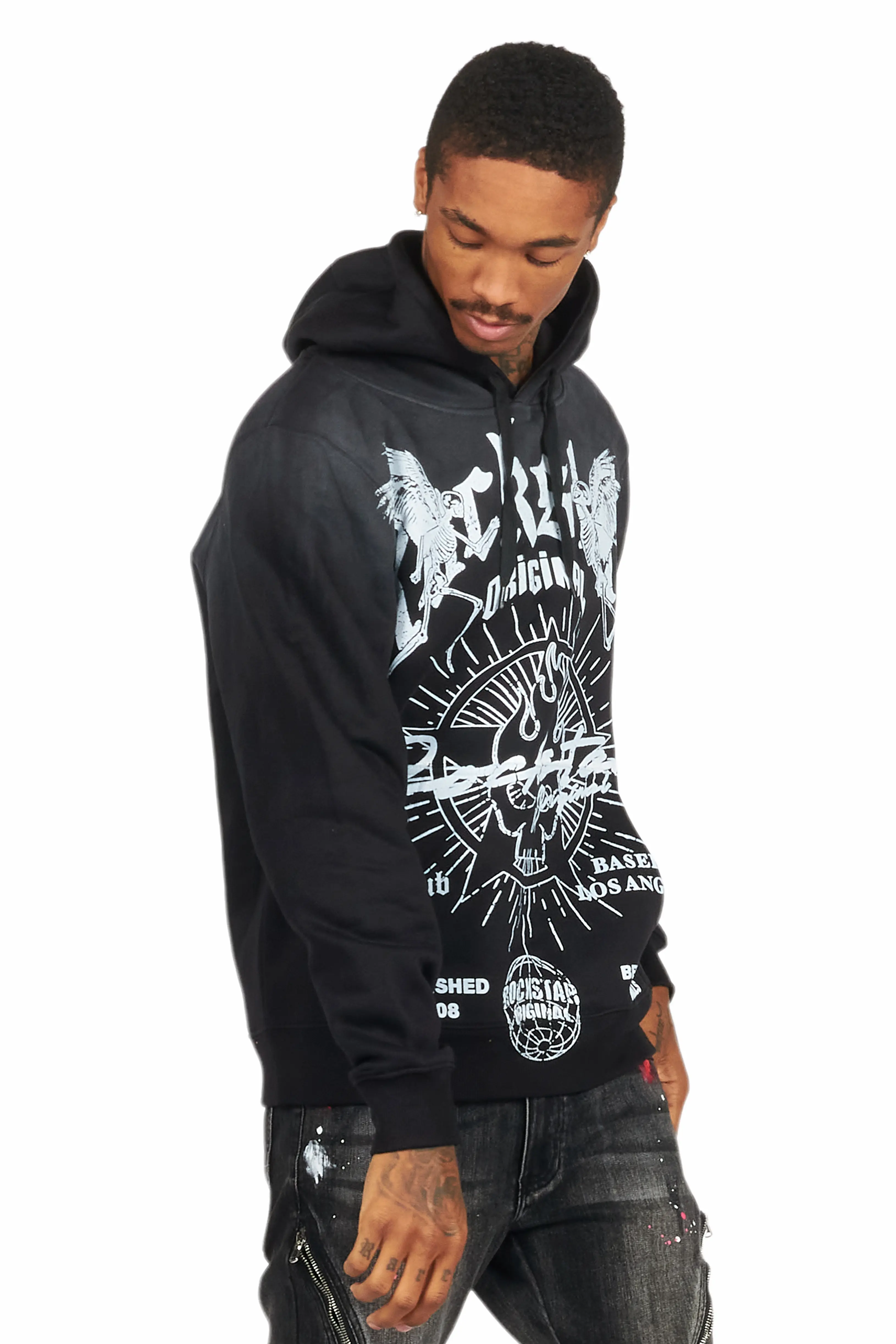 Tally Black Graphic Hoodie - Image 5