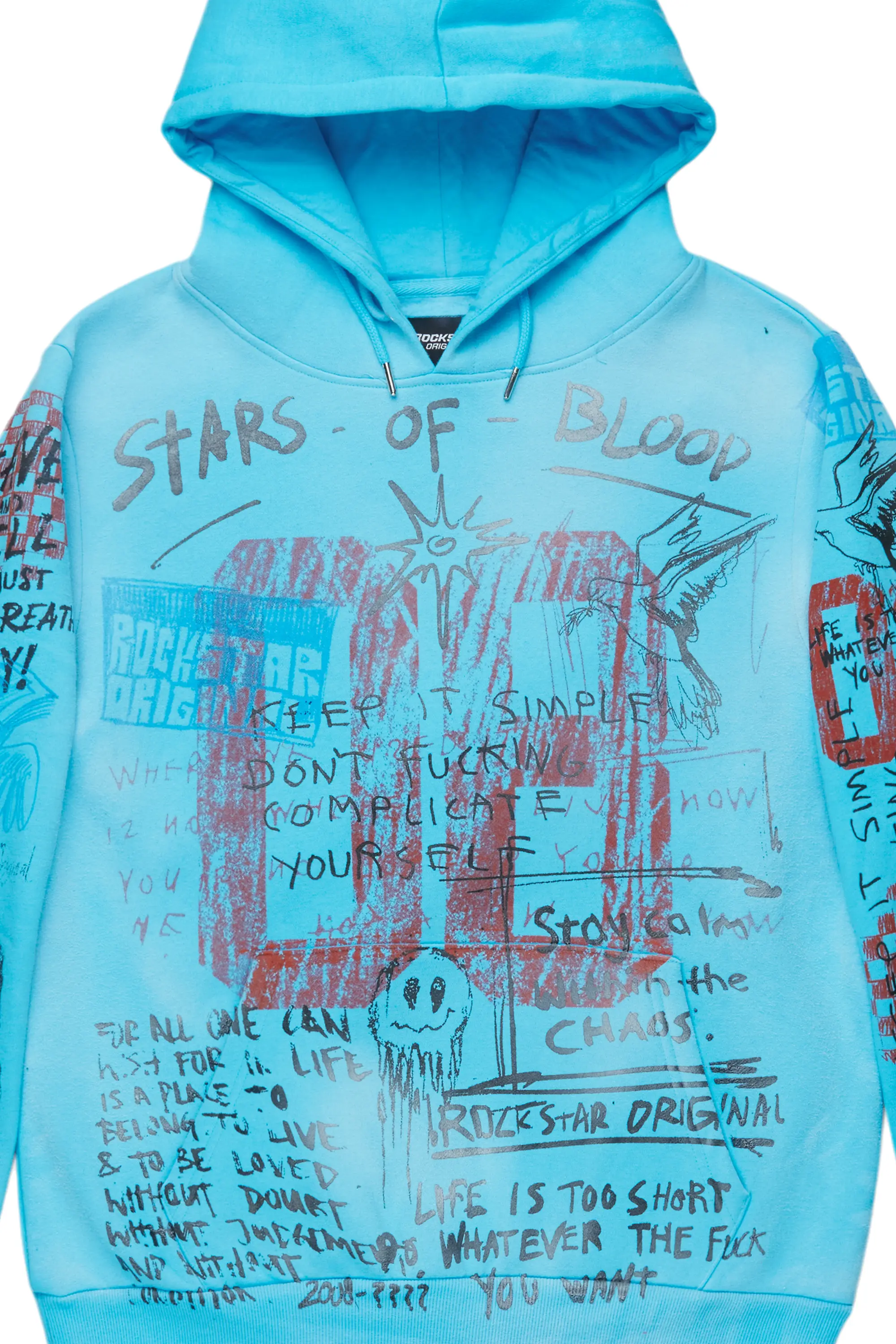 Gabin Blue Graphic Hoodie - Image 6