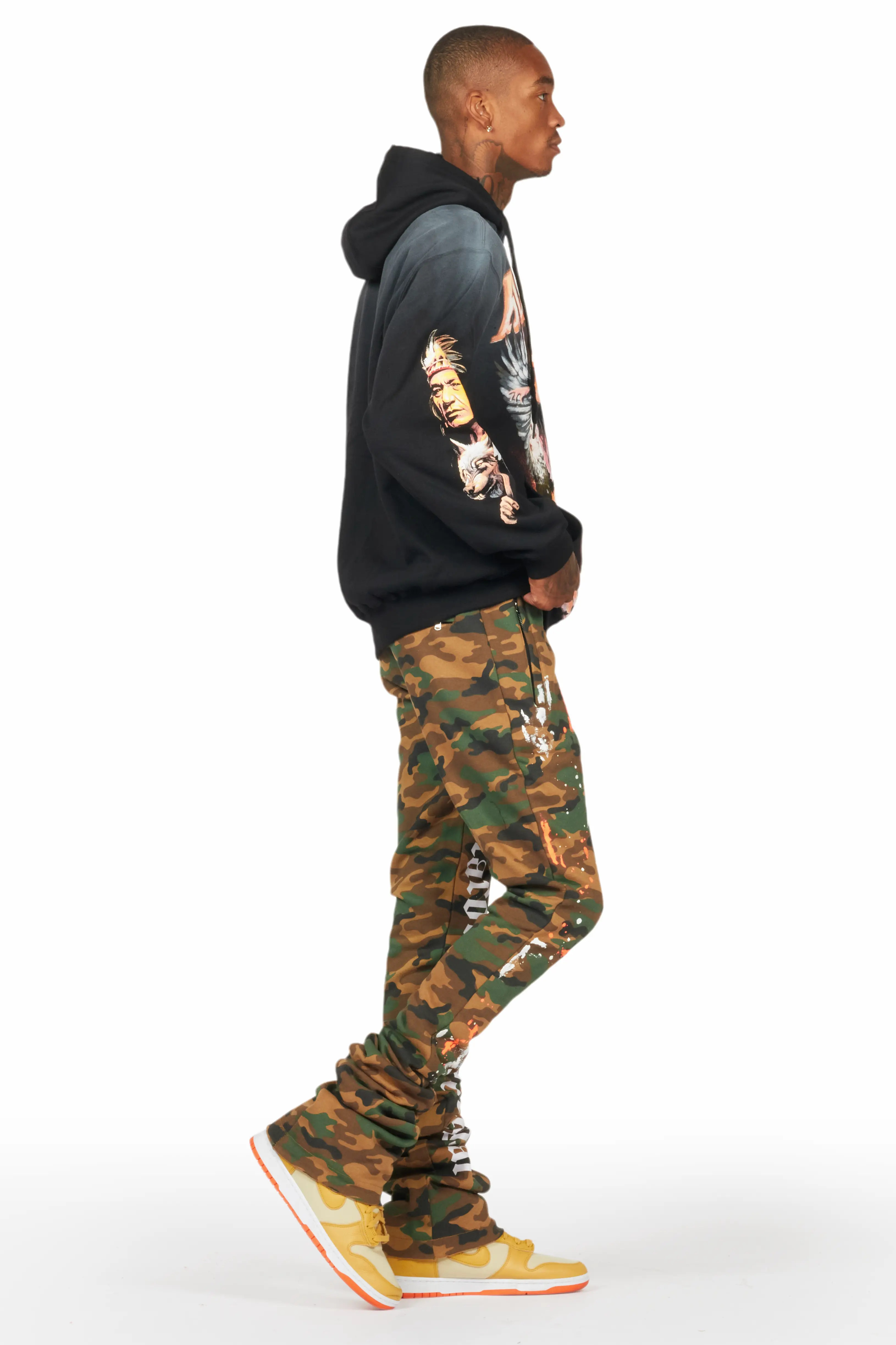 Ferris Black Graphic Distressed Hoodie - Image 3