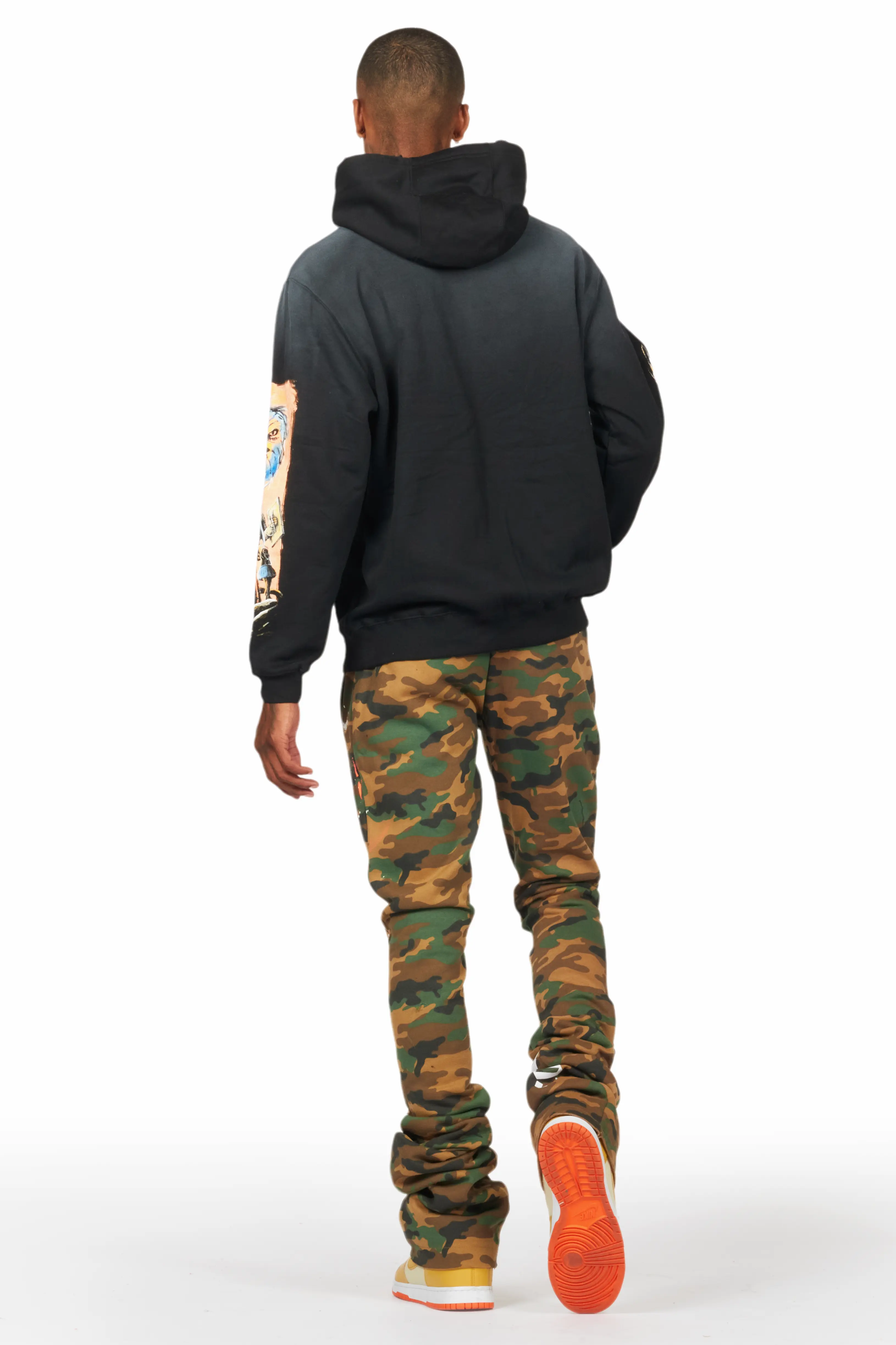 Ferris Black Graphic Distressed Hoodie - Image 4