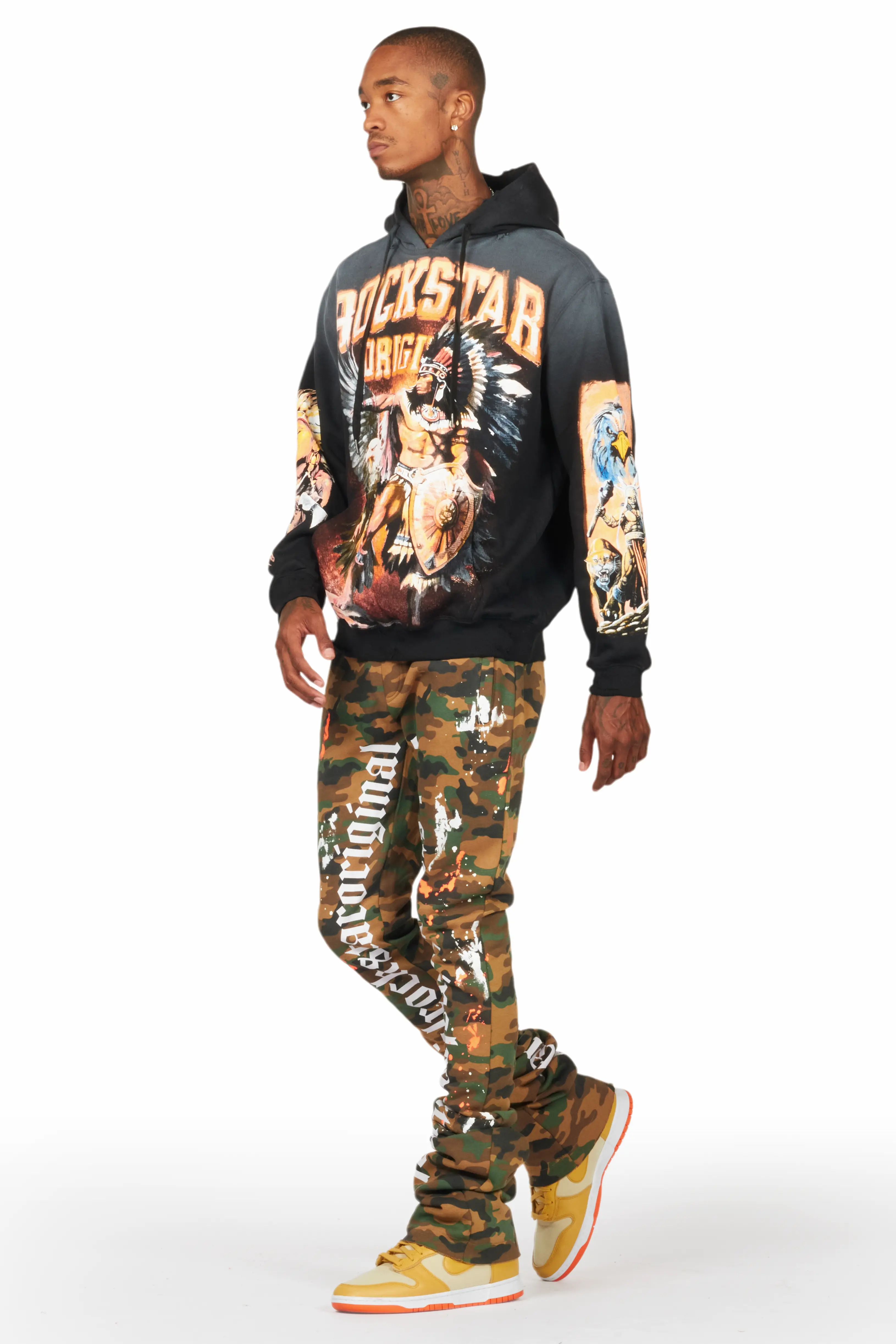 Ferris Black Graphic Distressed Hoodie - Image 5