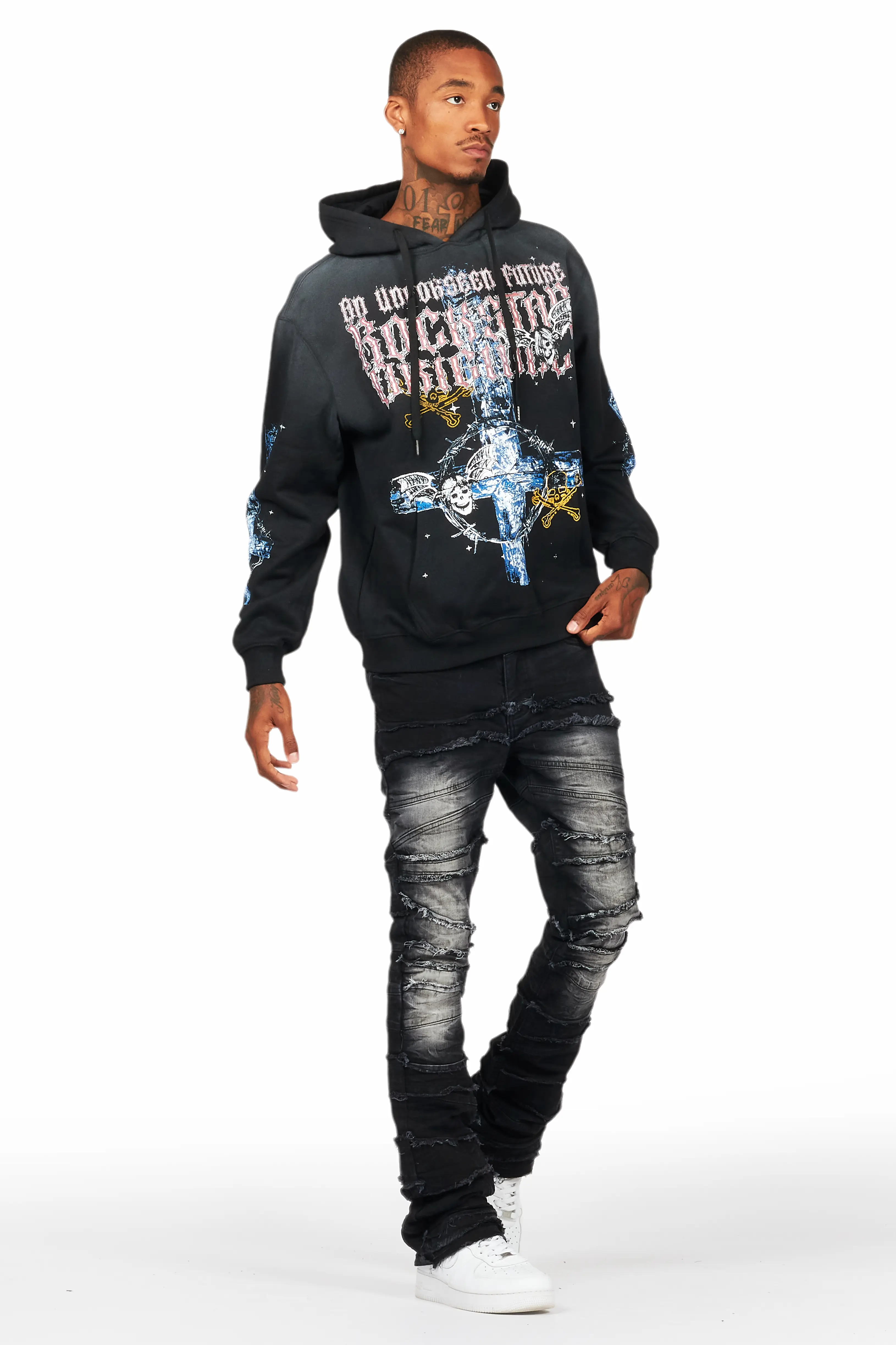 Hagan Black Graphic Hoodie - Image 6