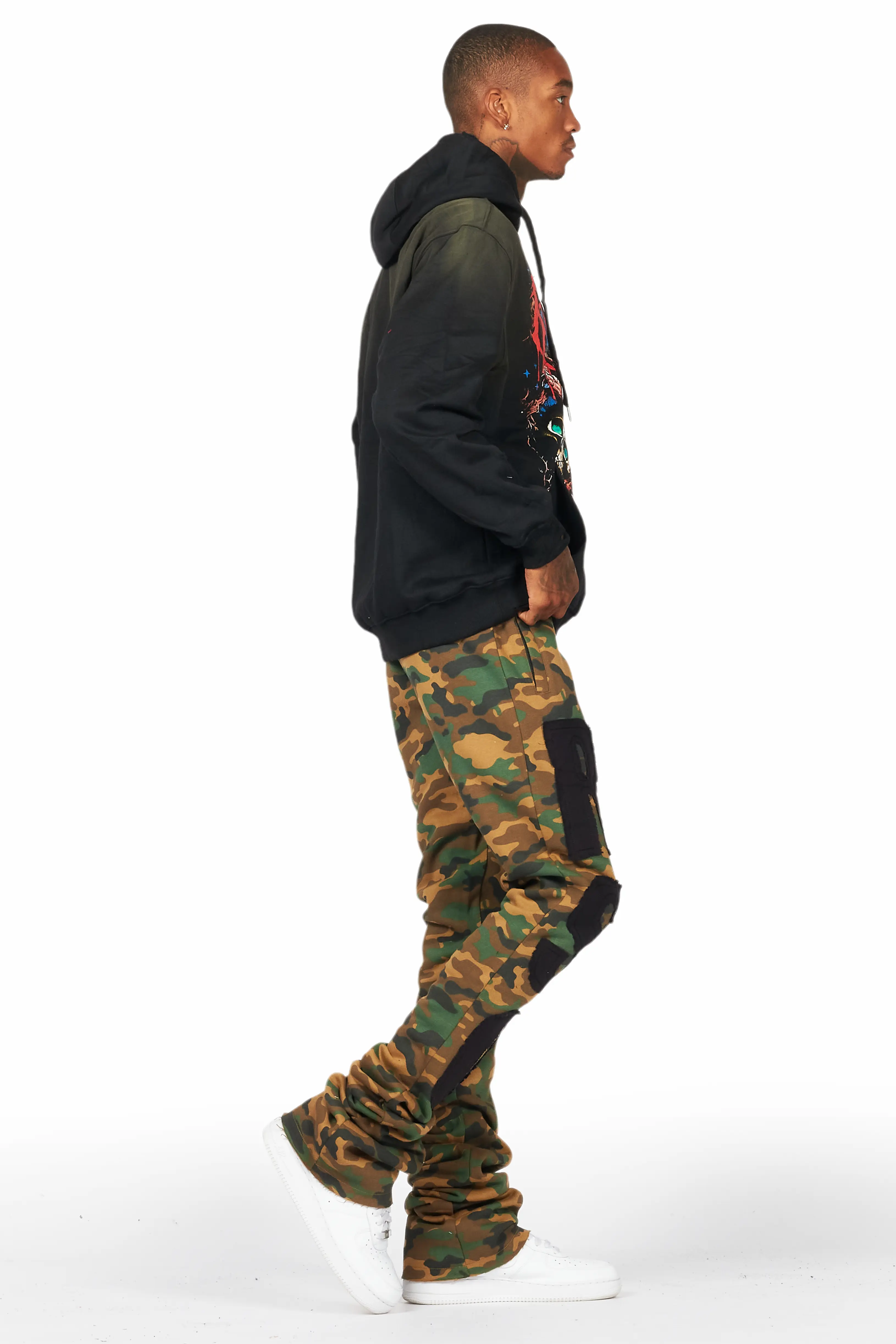 Cappy Black Graphic Distressed Hoodie - Image 3