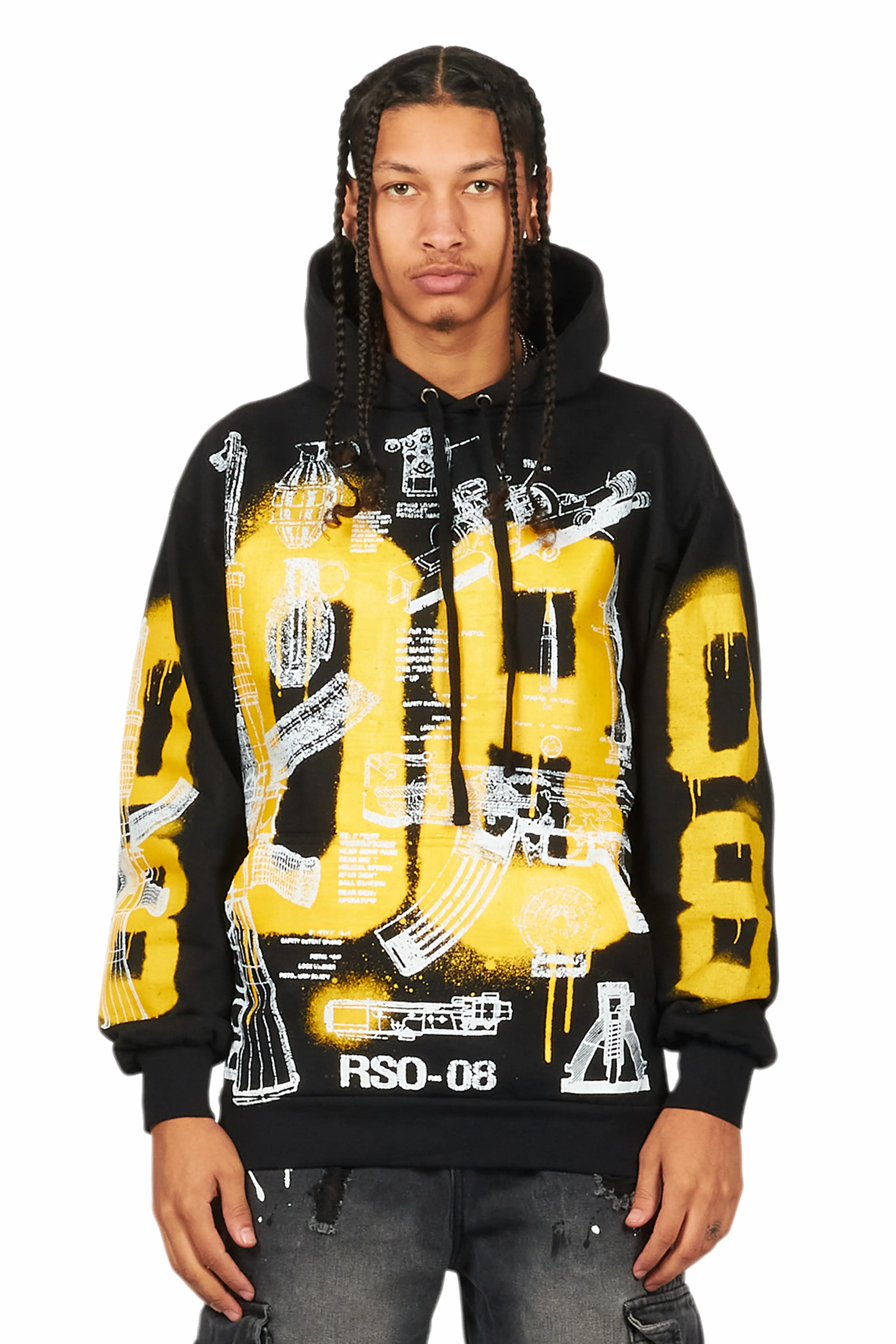 Nesta Black Graphic Hoodie - Image 6