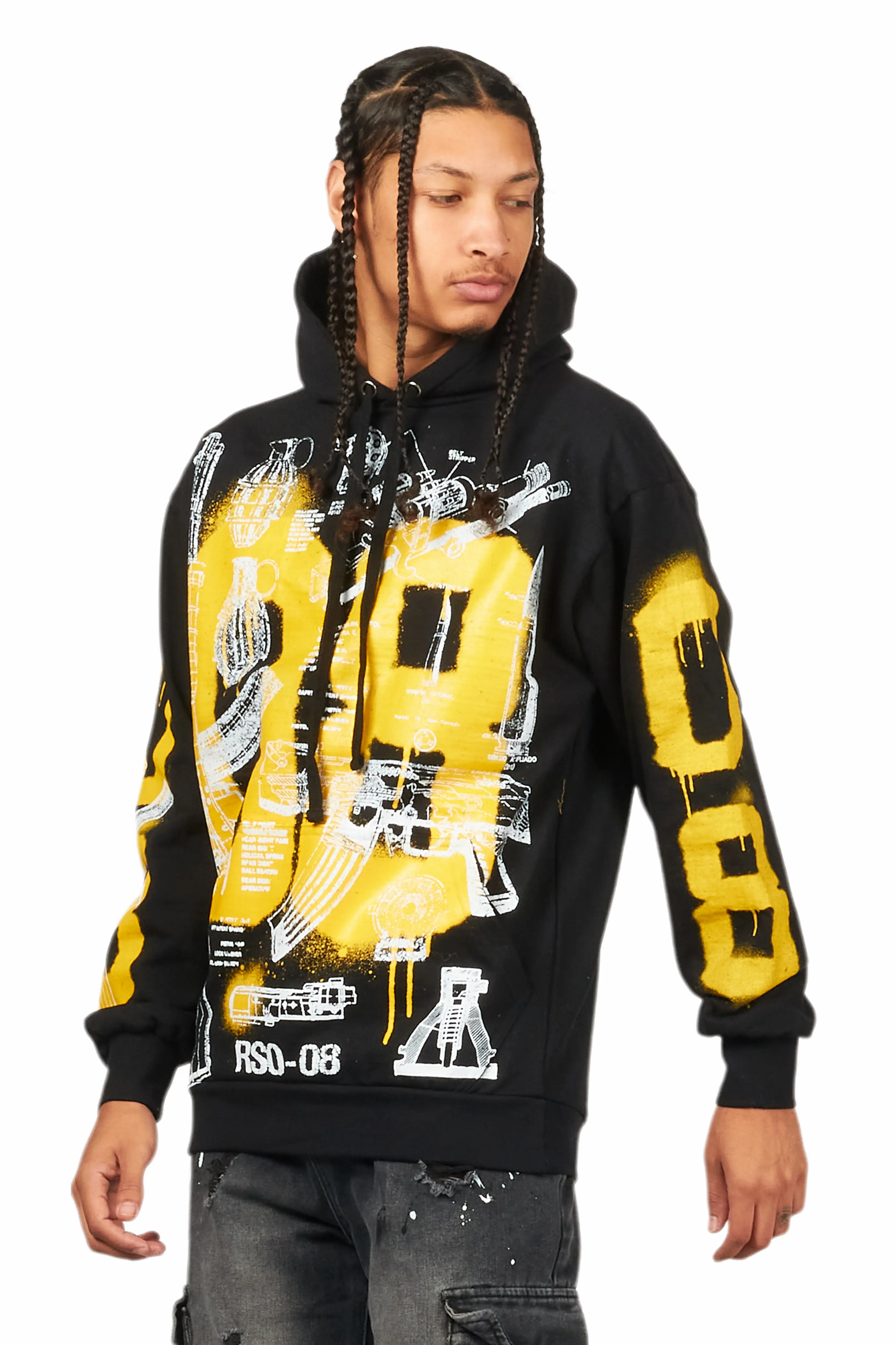Nesta Black Graphic Hoodie - Image 9