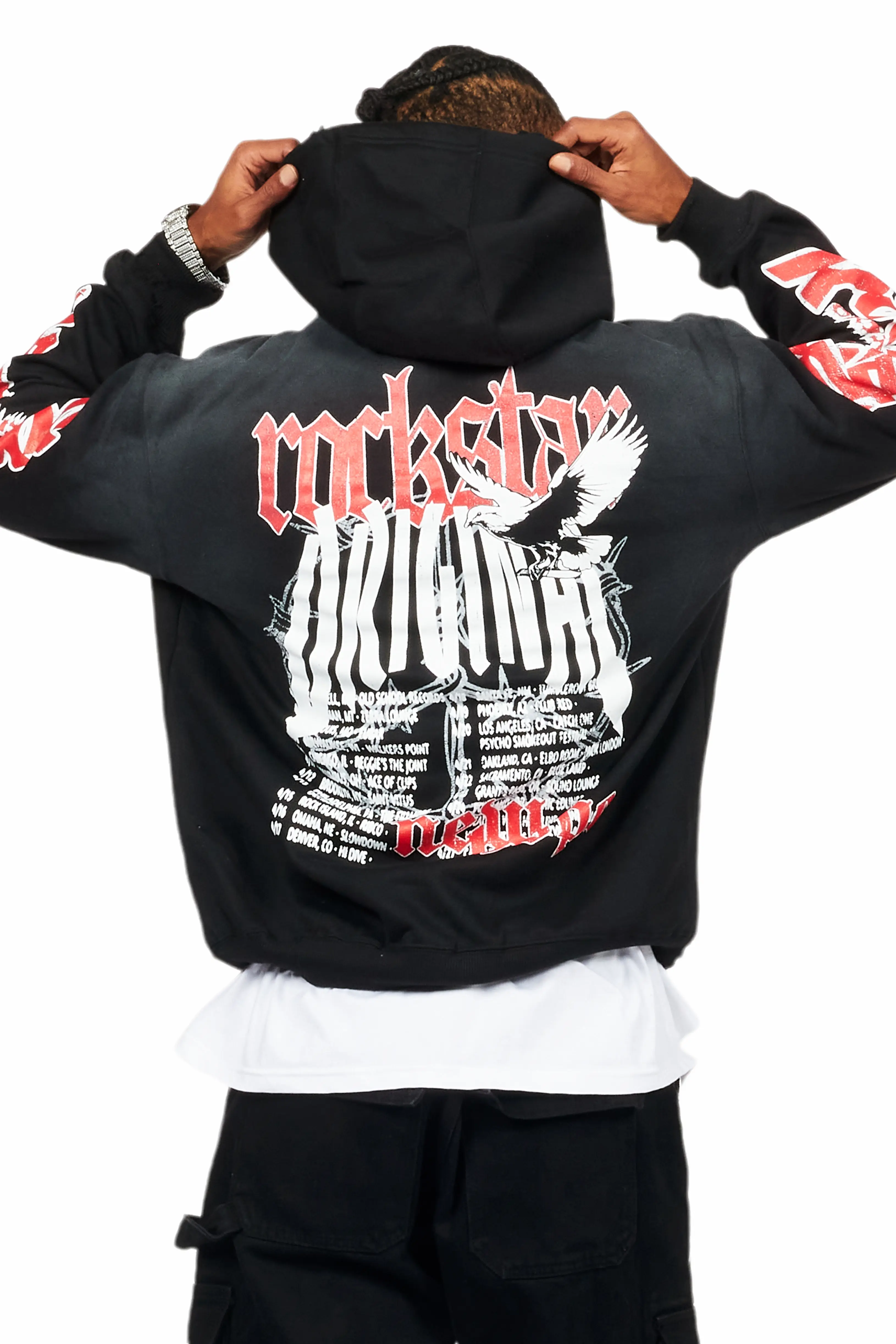 Burial Black Graphic Hoodie - Image 5