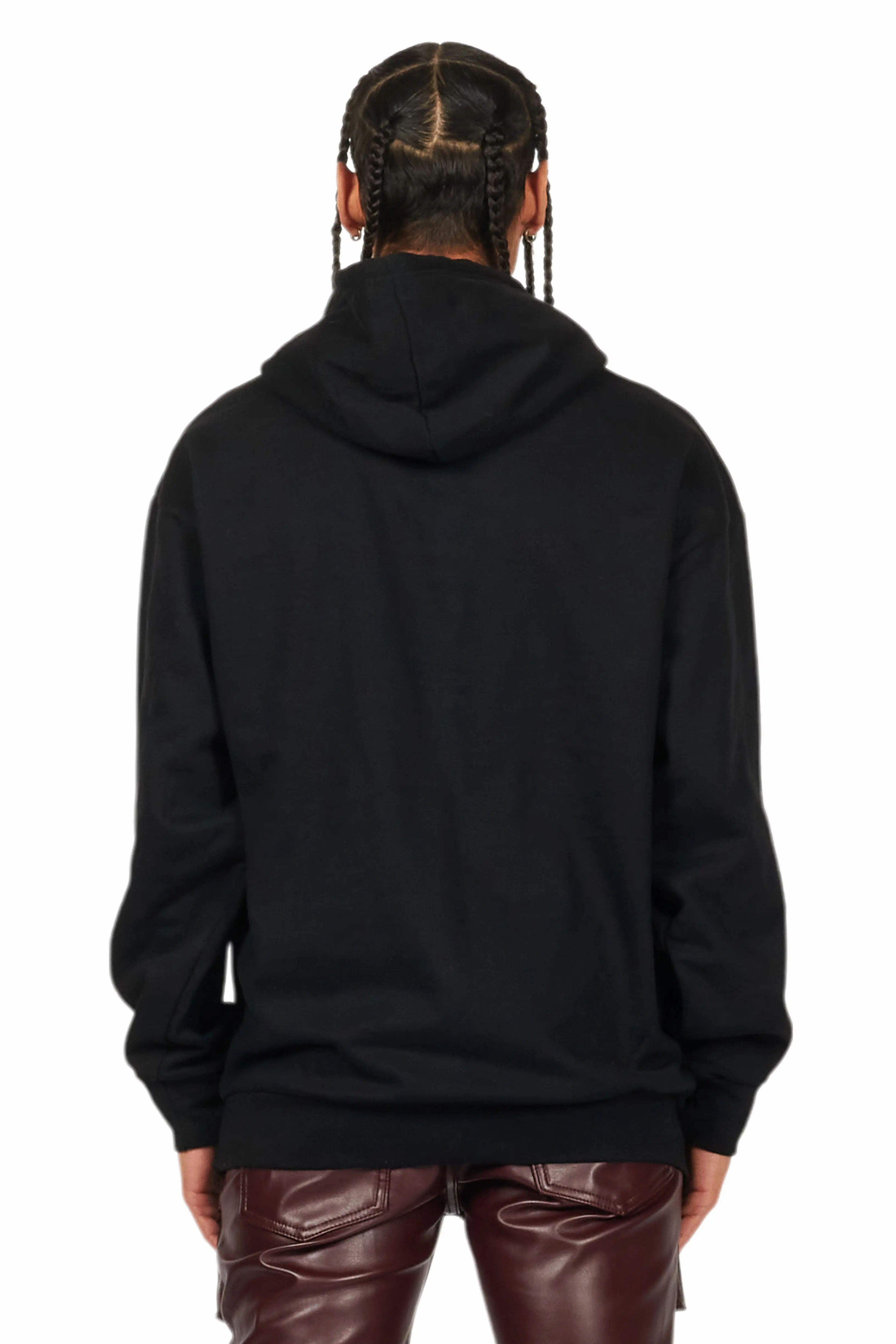 Sana Black Graphic Hoodie - Image 4