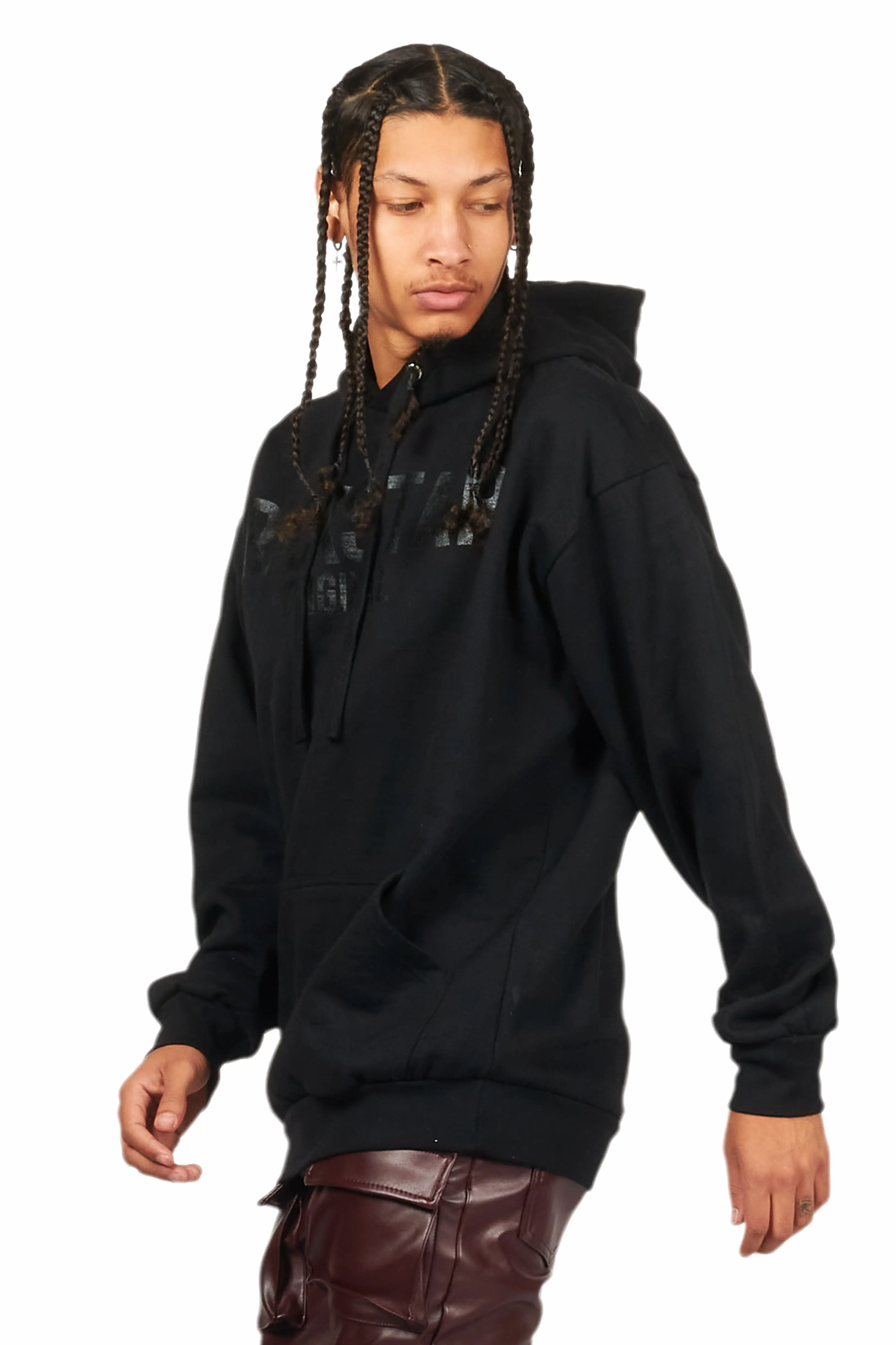 Sana Black Graphic Hoodie - Image 5