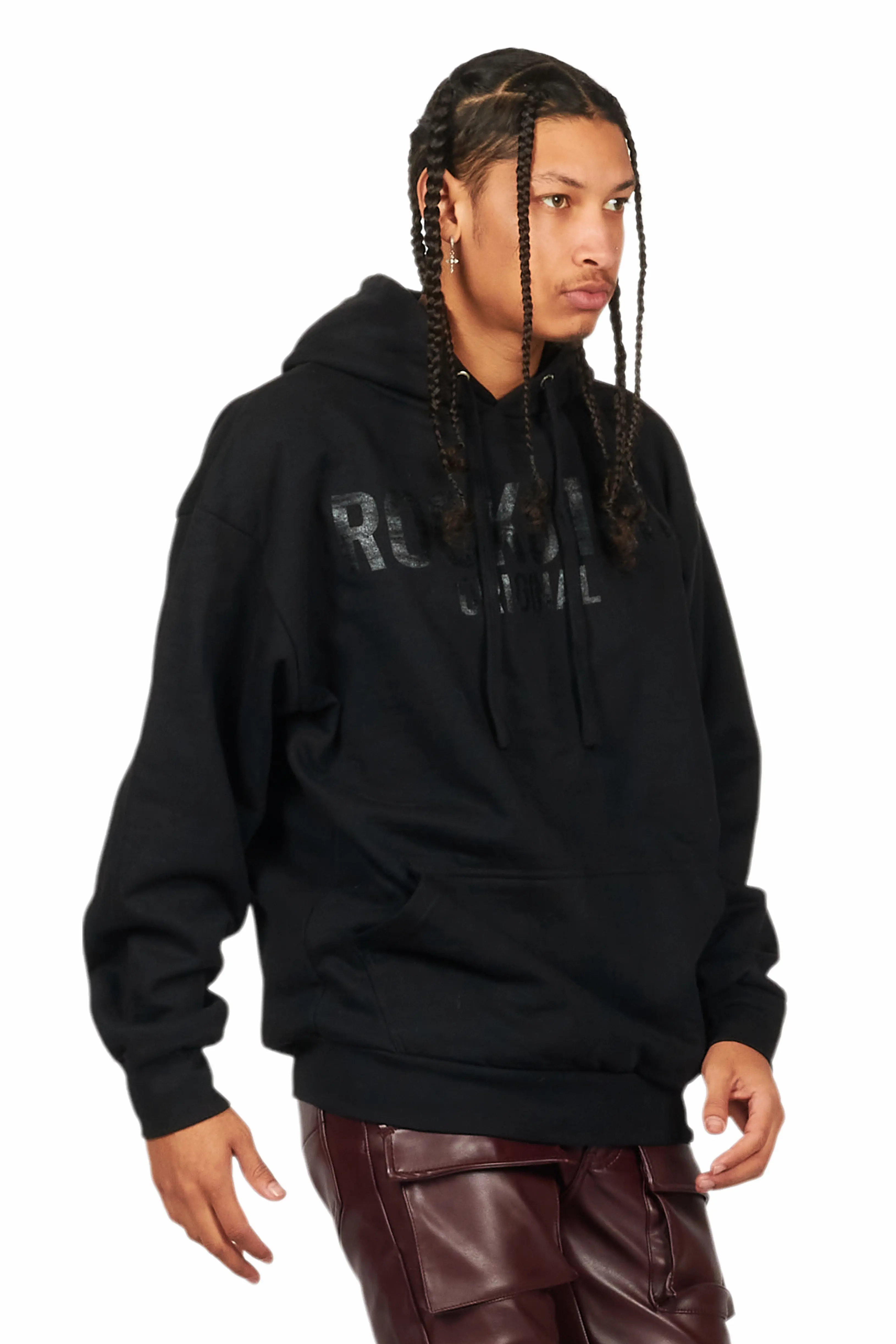 Sana Black Graphic Hoodie - Image 6