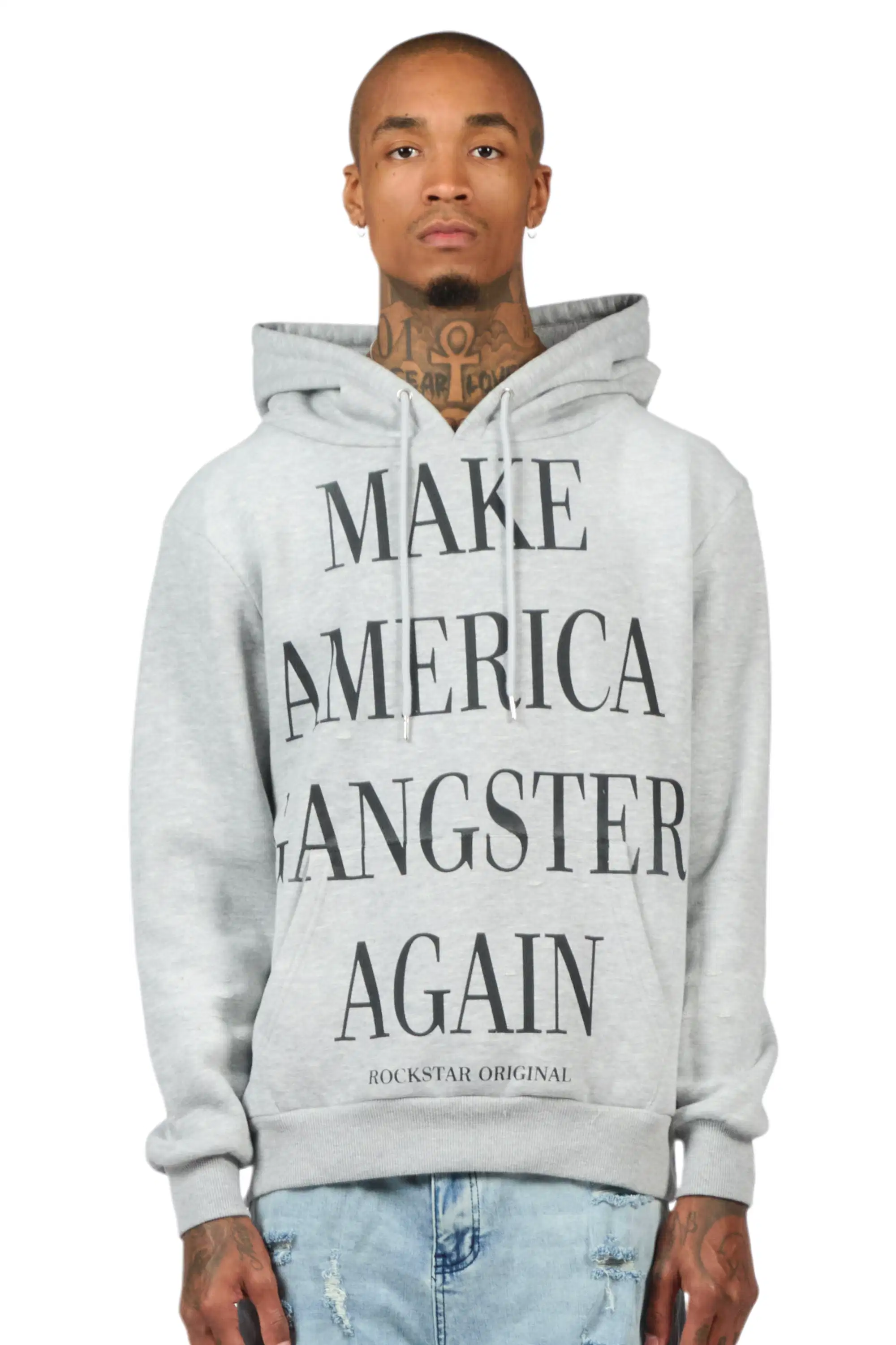 Drake Heather Grey Graphic Hoodie - Image 2