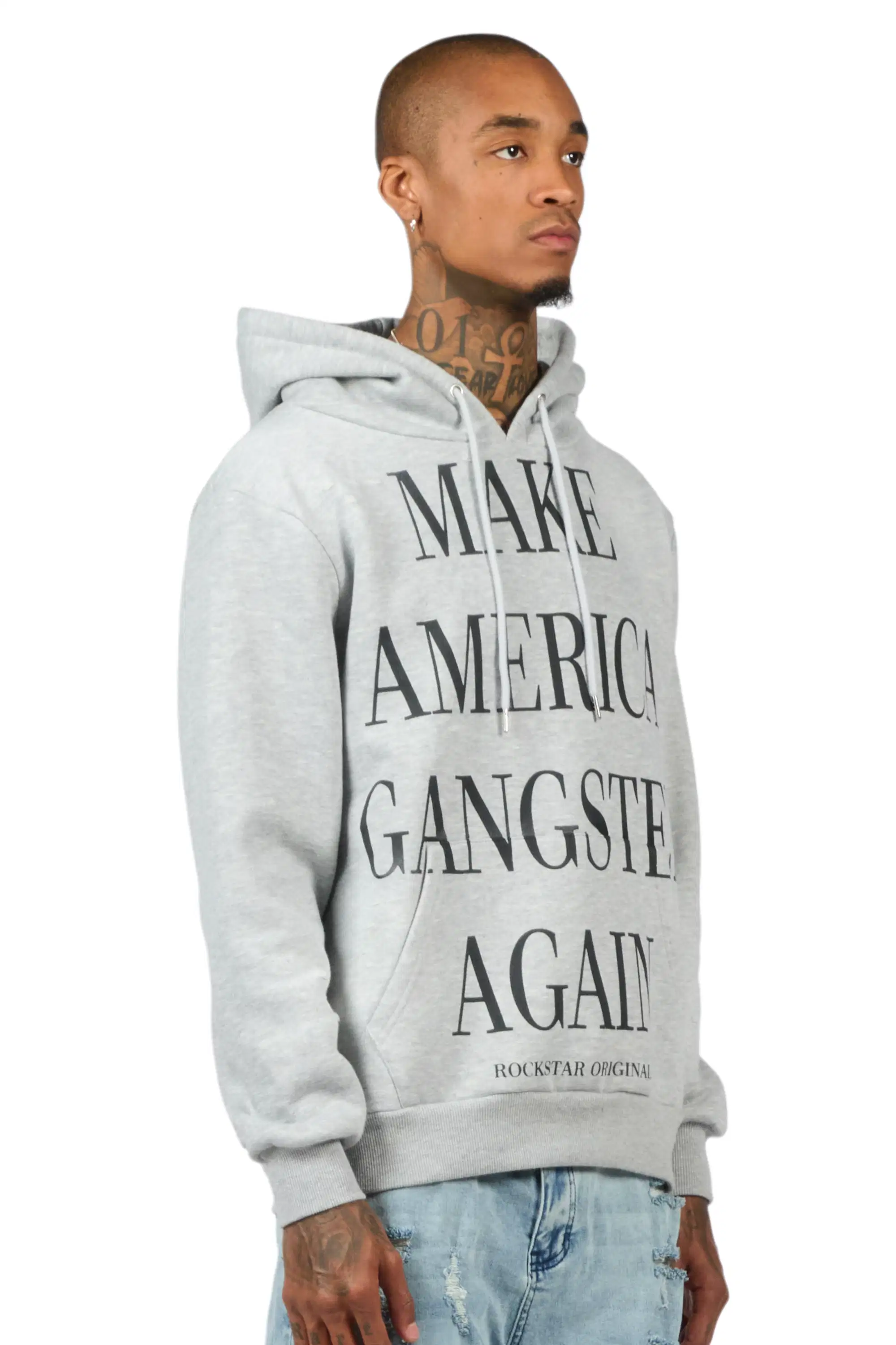 Drake Heather Grey Graphic Hoodie - Image 3