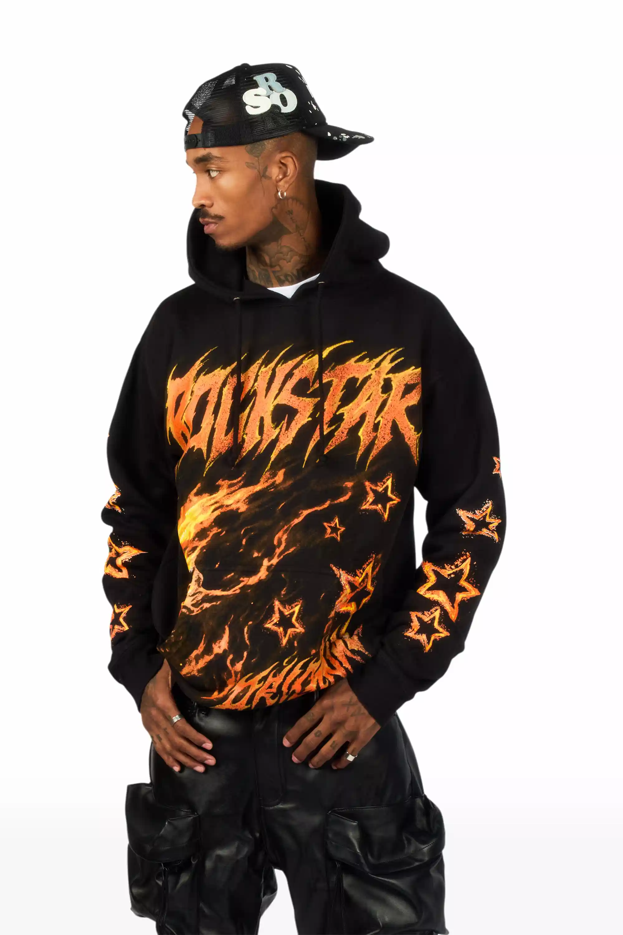 Nelz Black Graphic Hoodie - Image 2