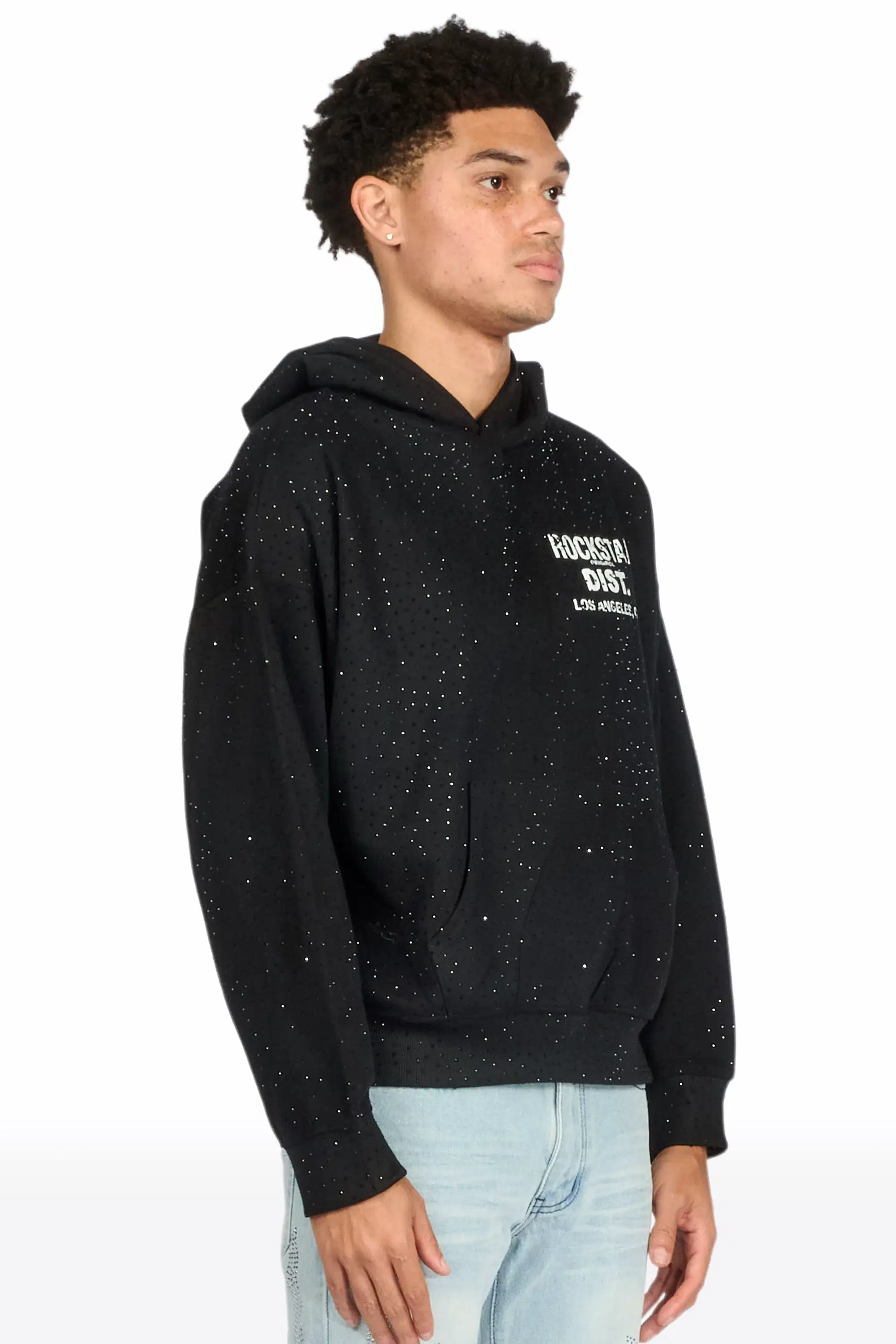 Lake Black Rhinestone Oversized Hoodie - Image 7