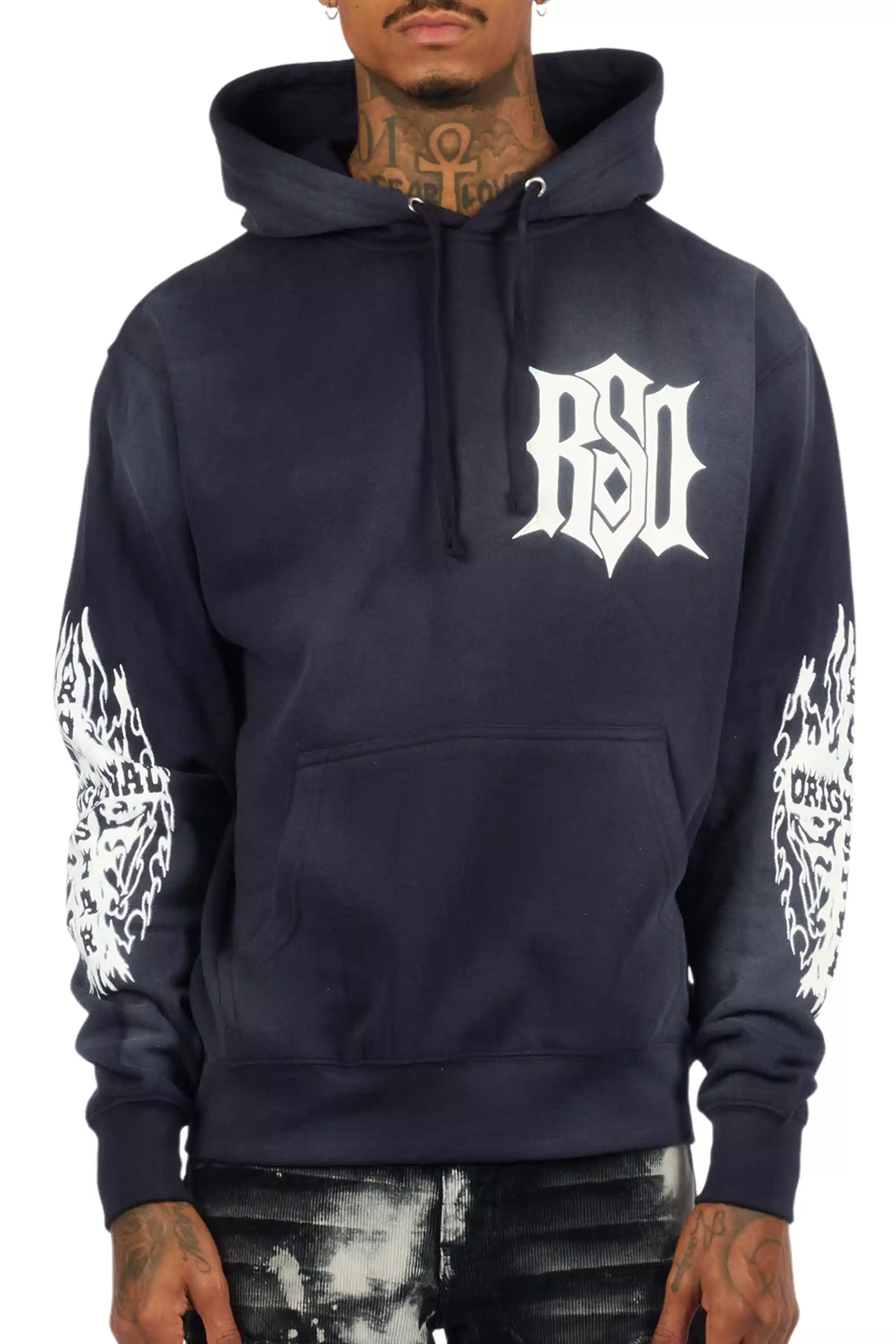 Lyrex Navy/White Graphic Hoodie - Image 6