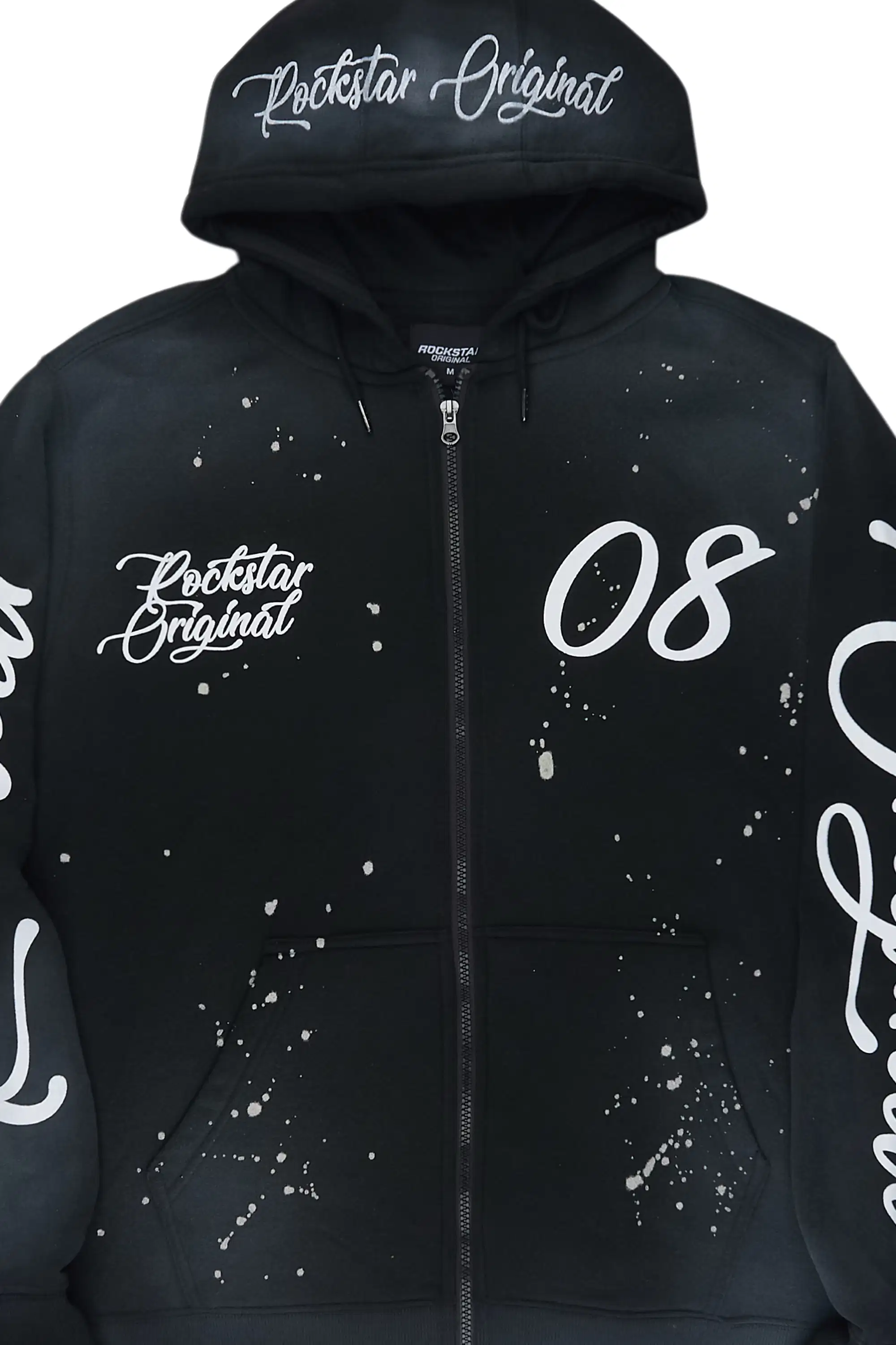 Hanif 2.0 Vintage Black Zip Up Hoodie - Image 2