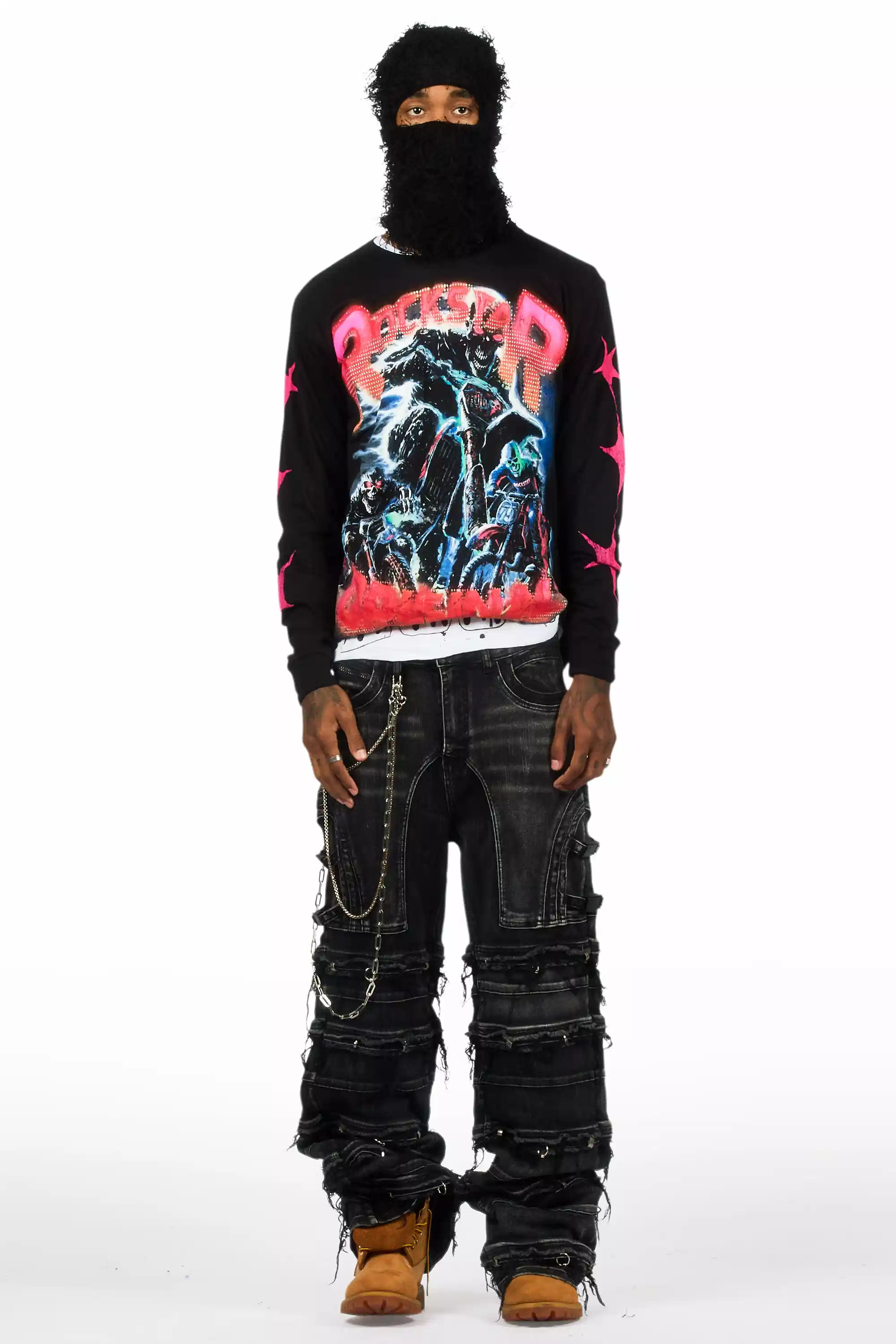 Otto Black Fuzzy Ski Mask - Image 3