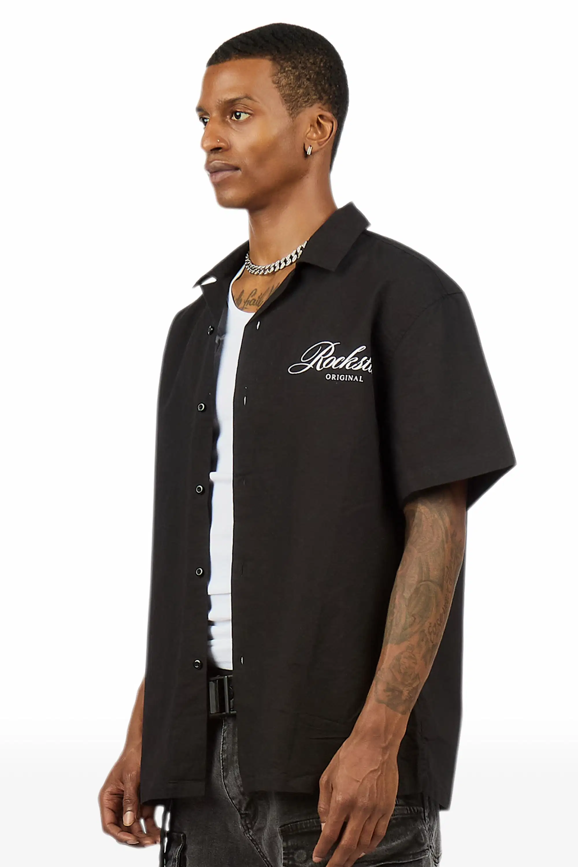 Broadnax Black Button Down Shirt - Image 6