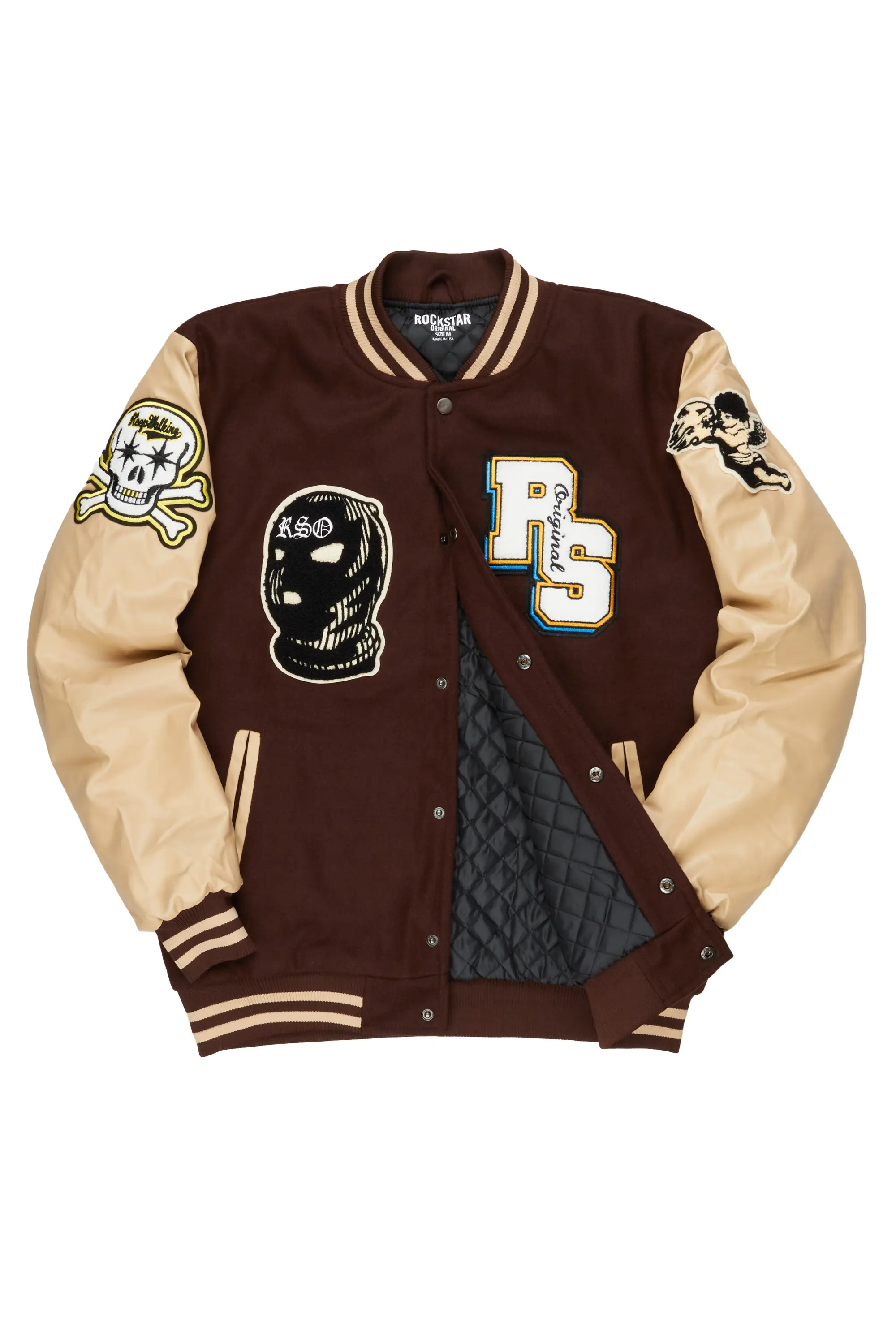 Priya Brown Varsity Jacket - Image 3