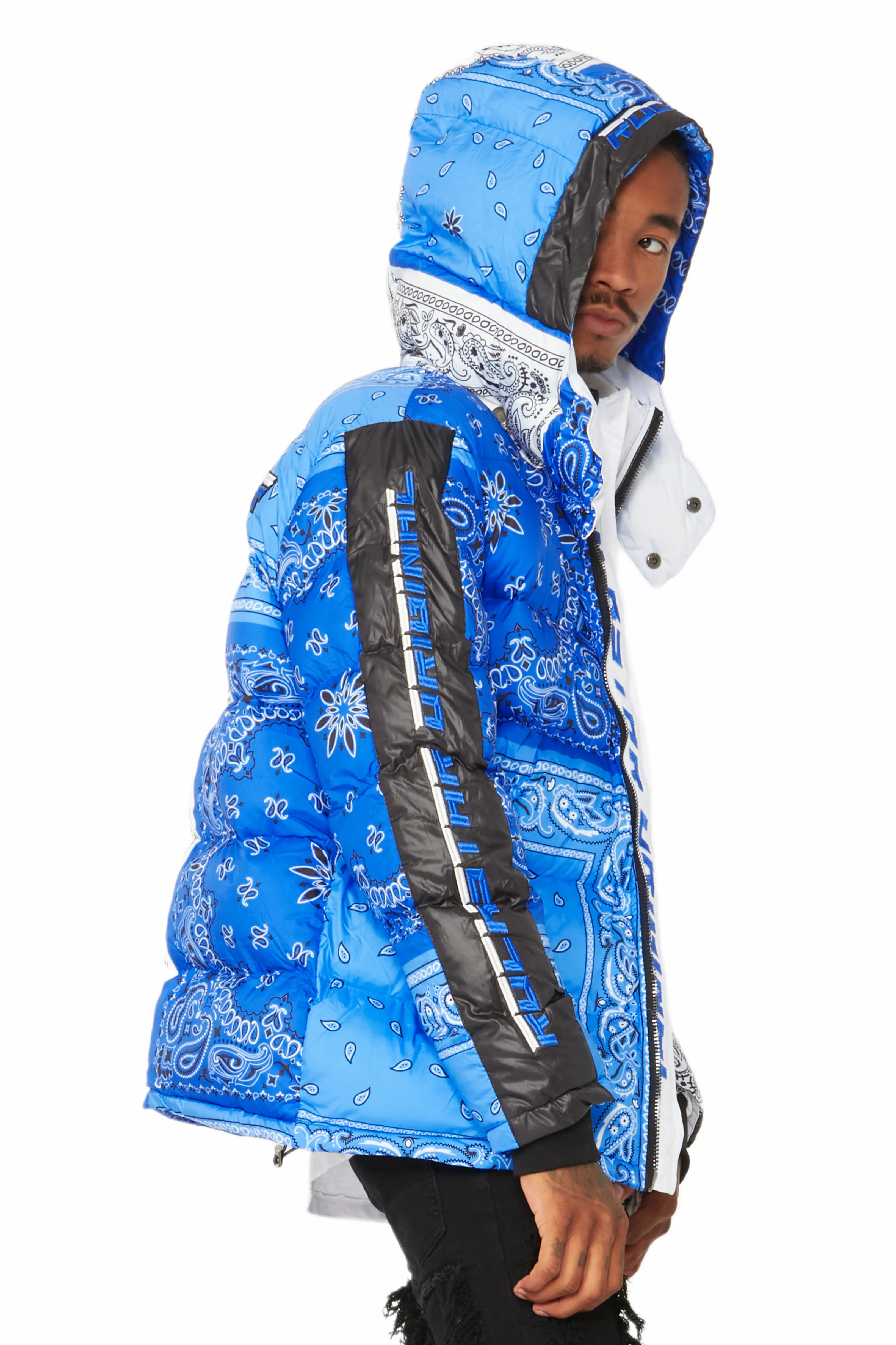 Kyro Puffer Jacket- Blue - Image 5