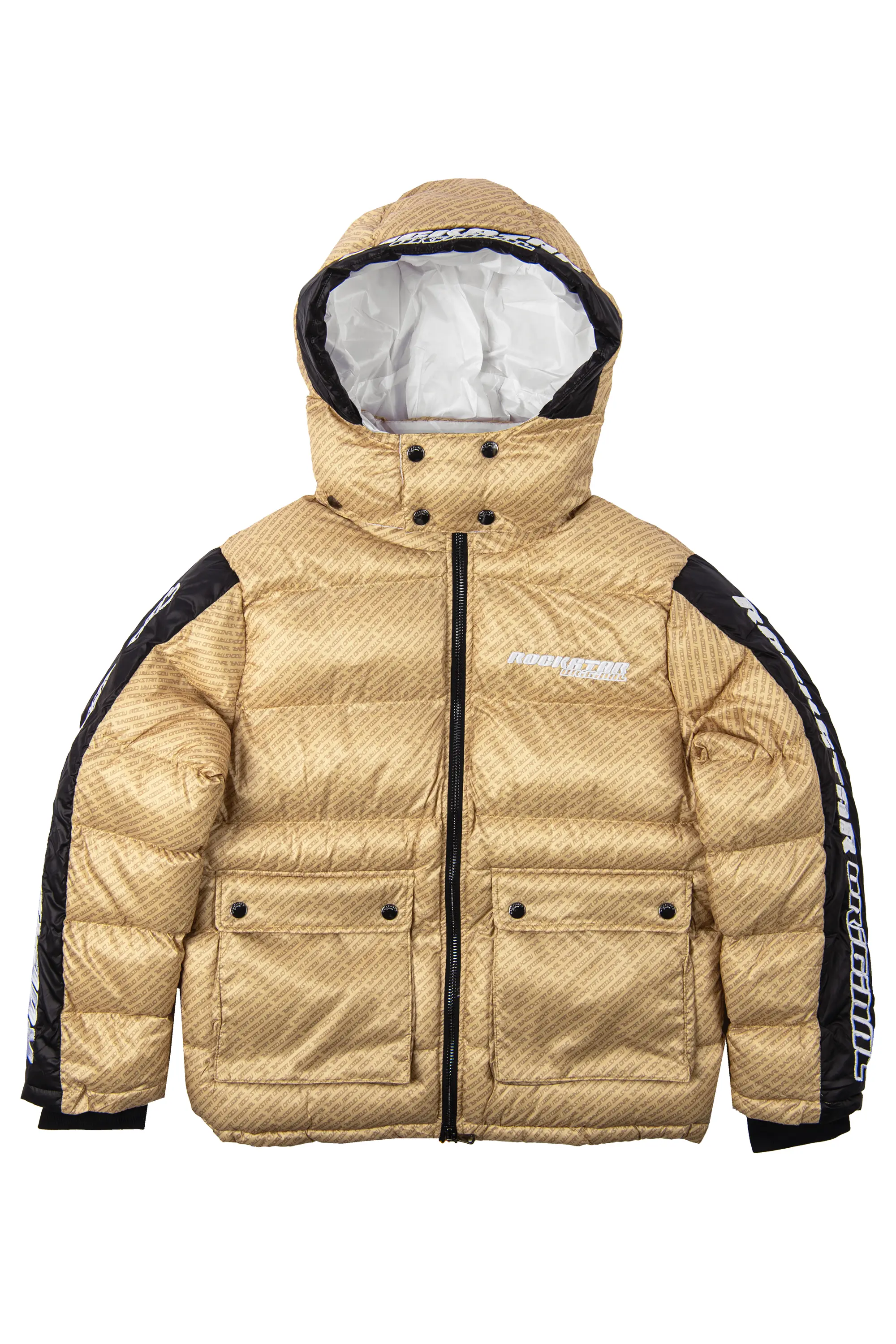 Bryson Puffer Jacket- Beige - Image 3