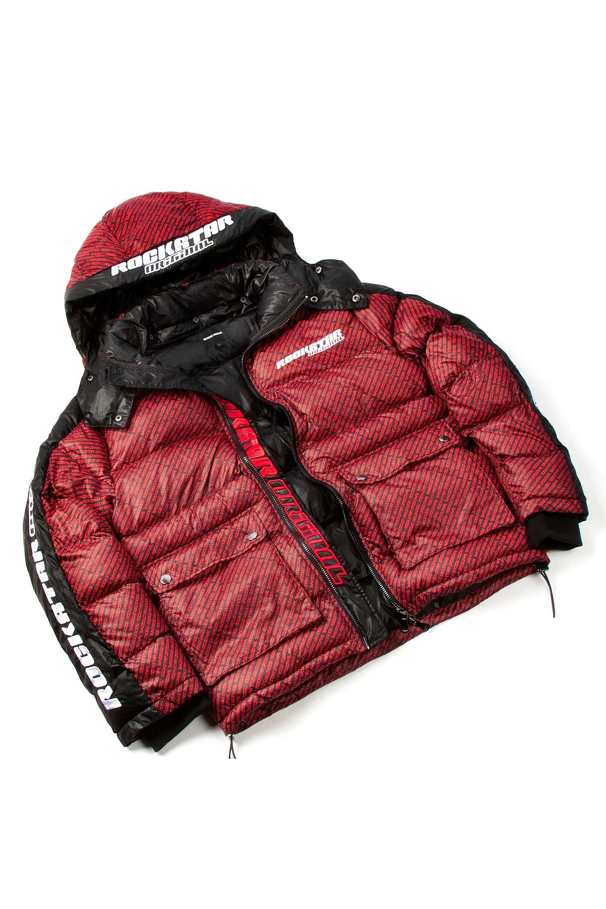 Bryson Puffer Jacket- Red/Blk - Image 3