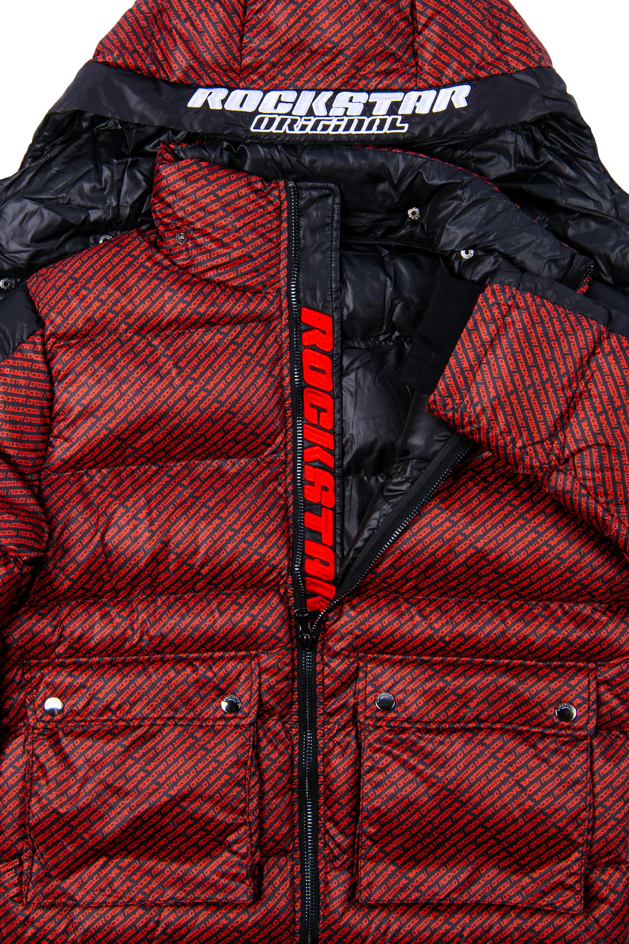 Bryson Puffer Jacket- Red/Blk - Image 4