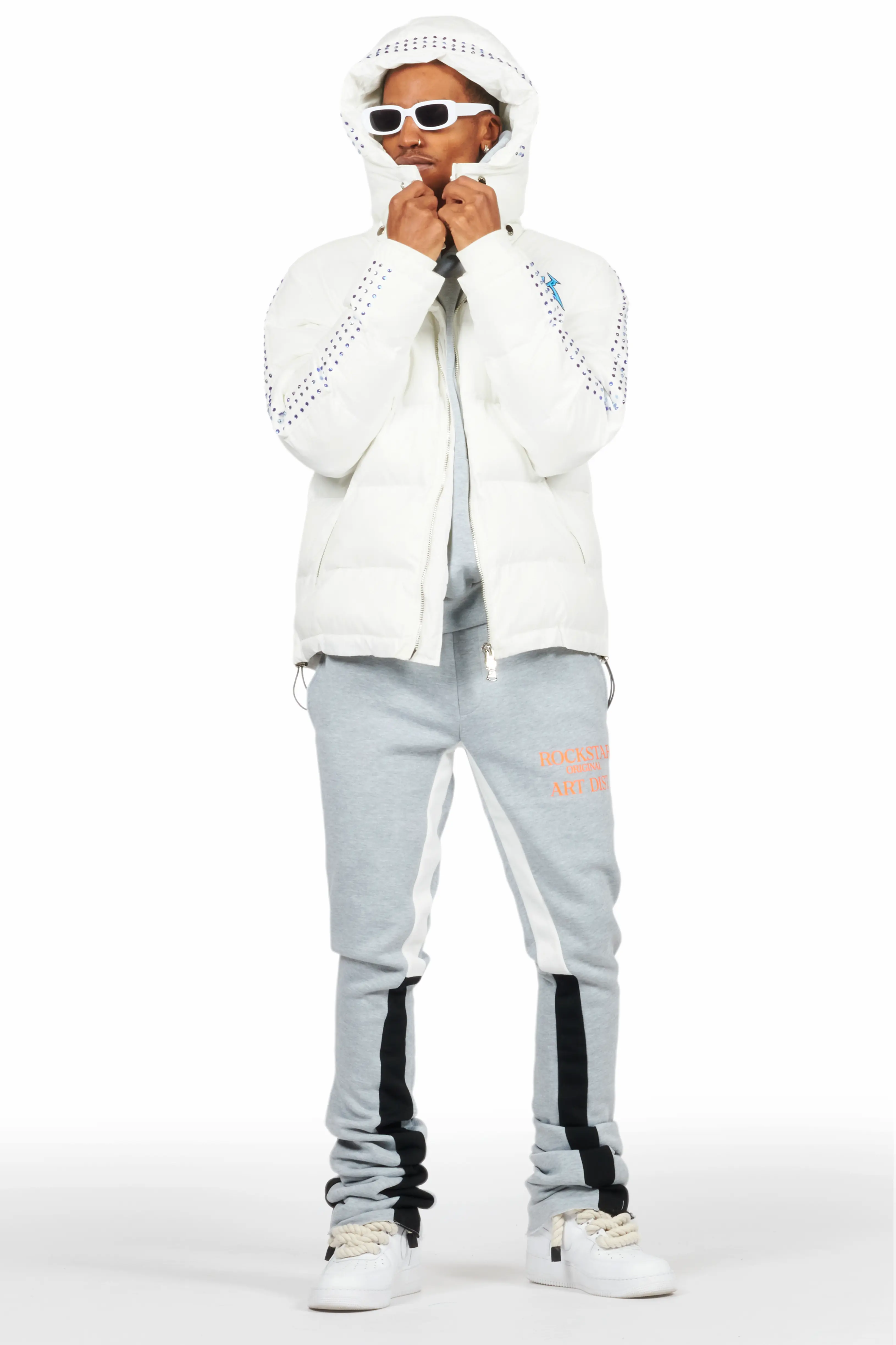 Brink White Heavy Puffer Jacket - Image 8