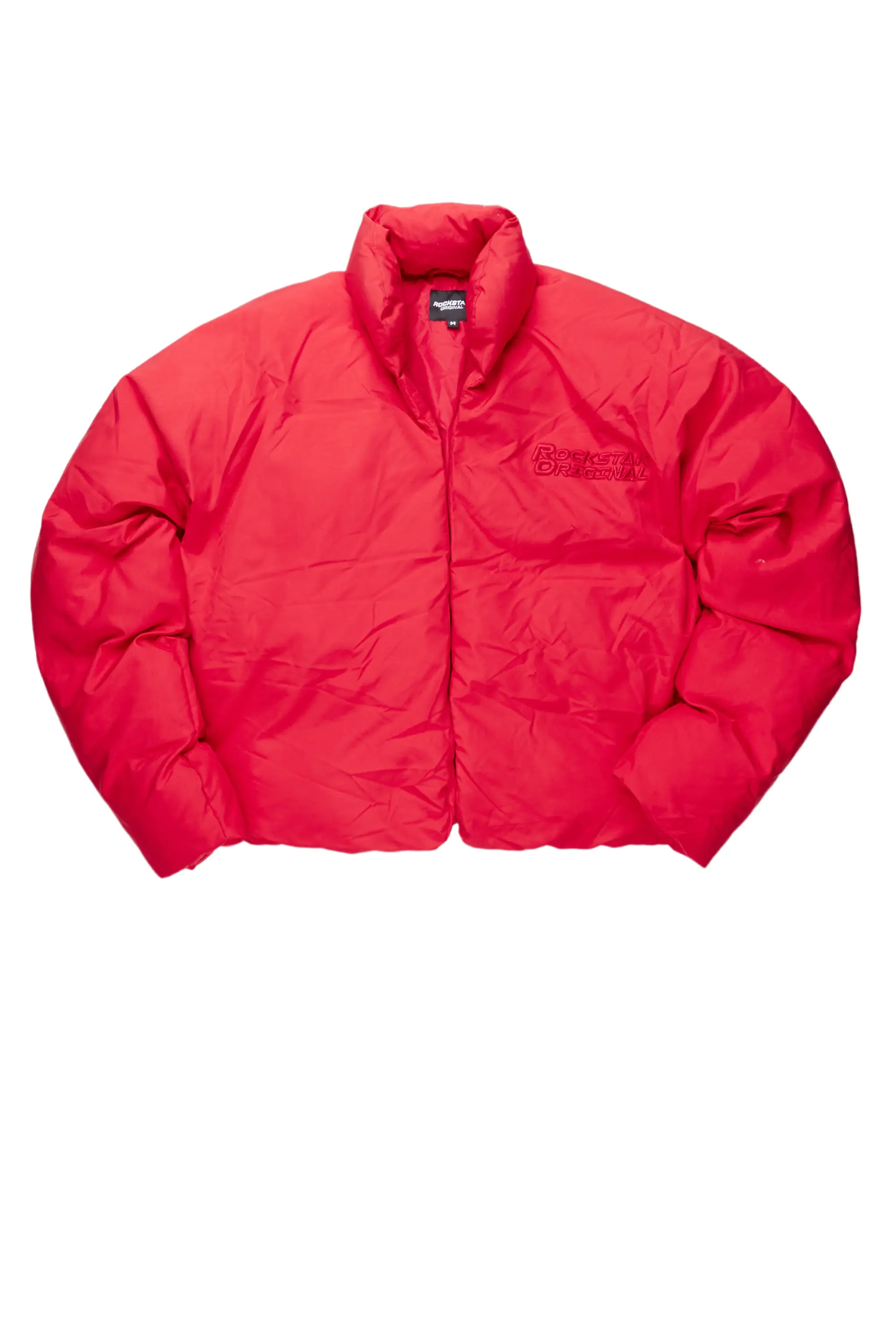 Damien Red Puffer Jacket - Image 2