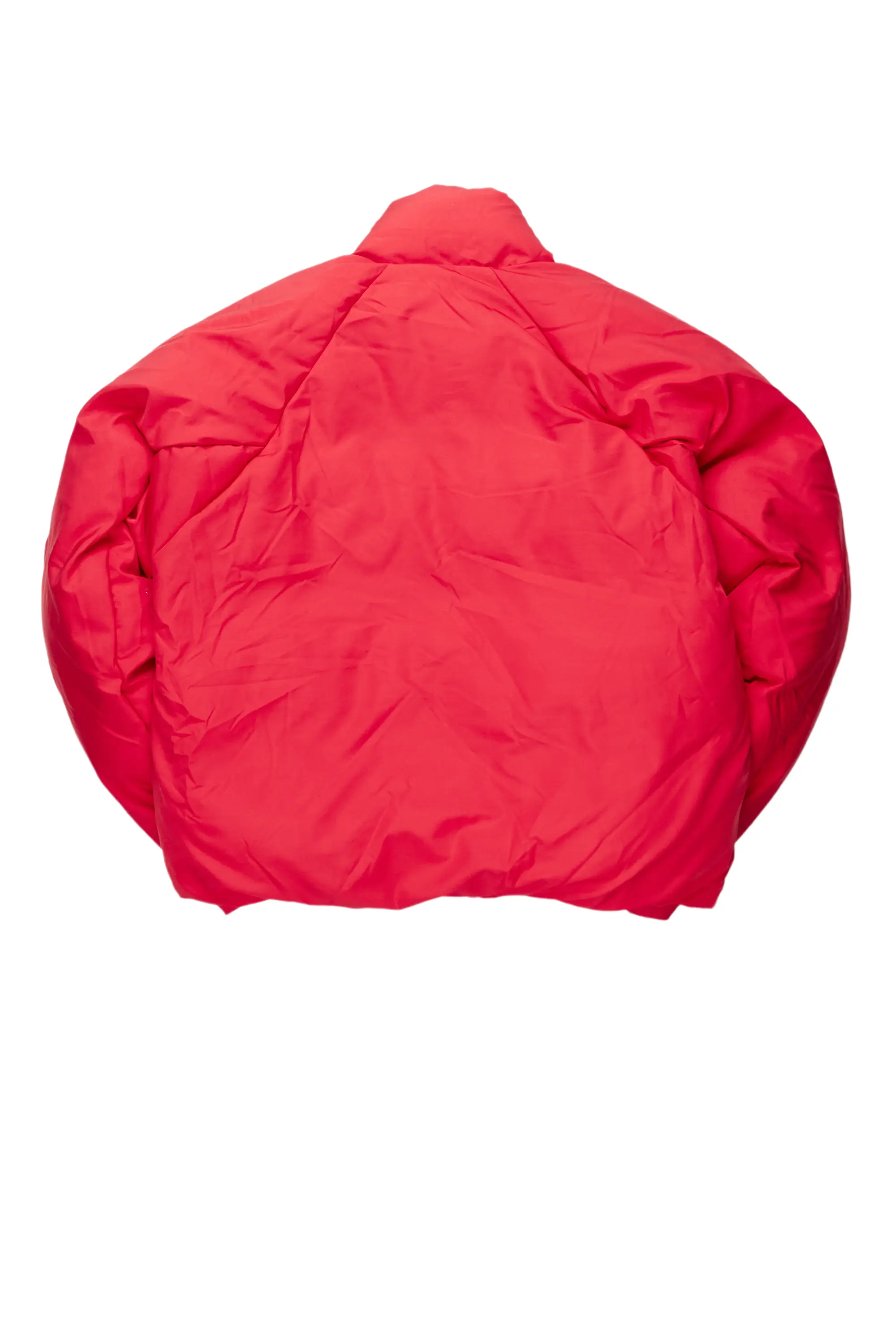 Damien Red Puffer Jacket - Image 7