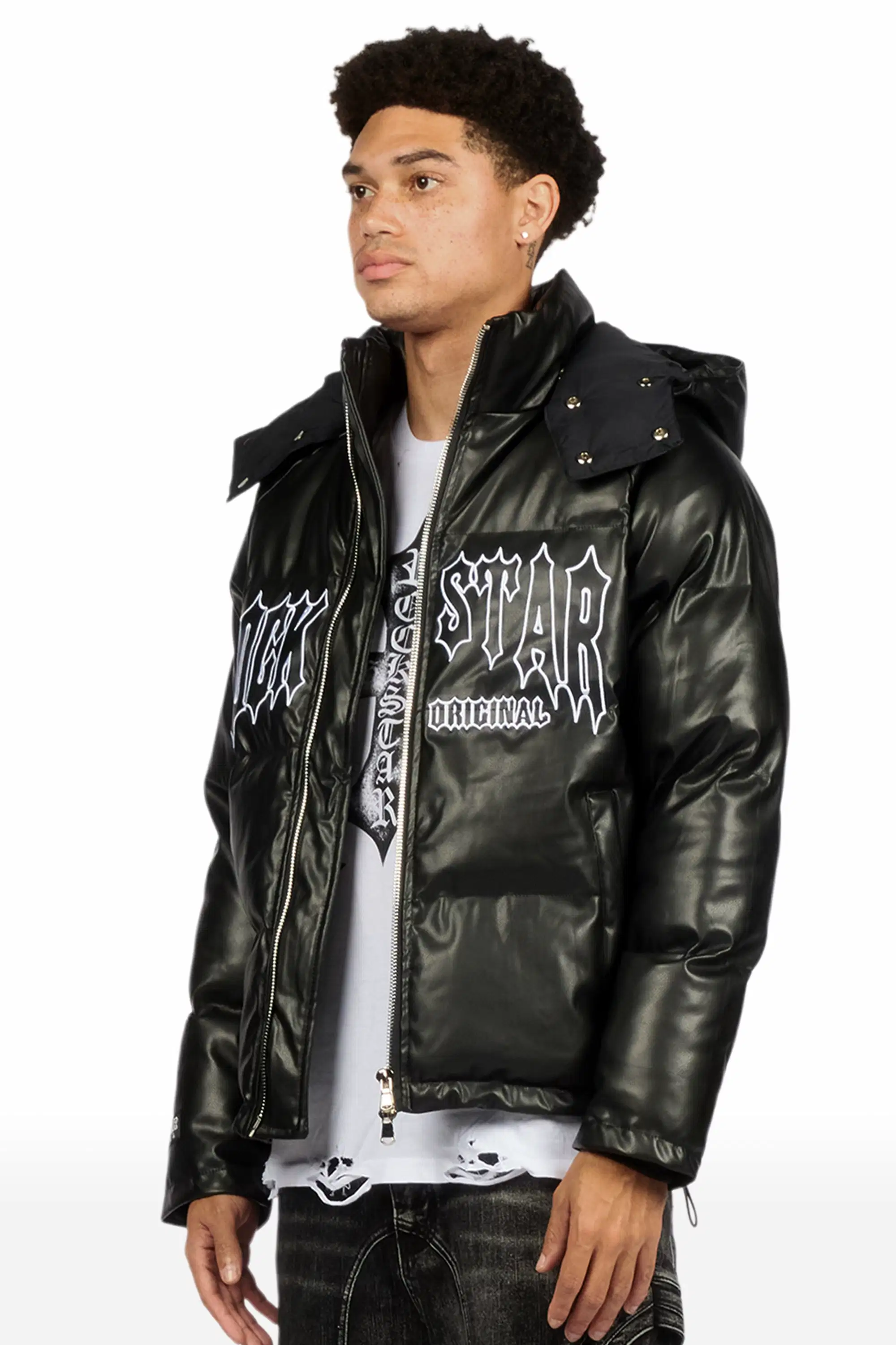 Ravi Black Puffer Jacket - Image 9