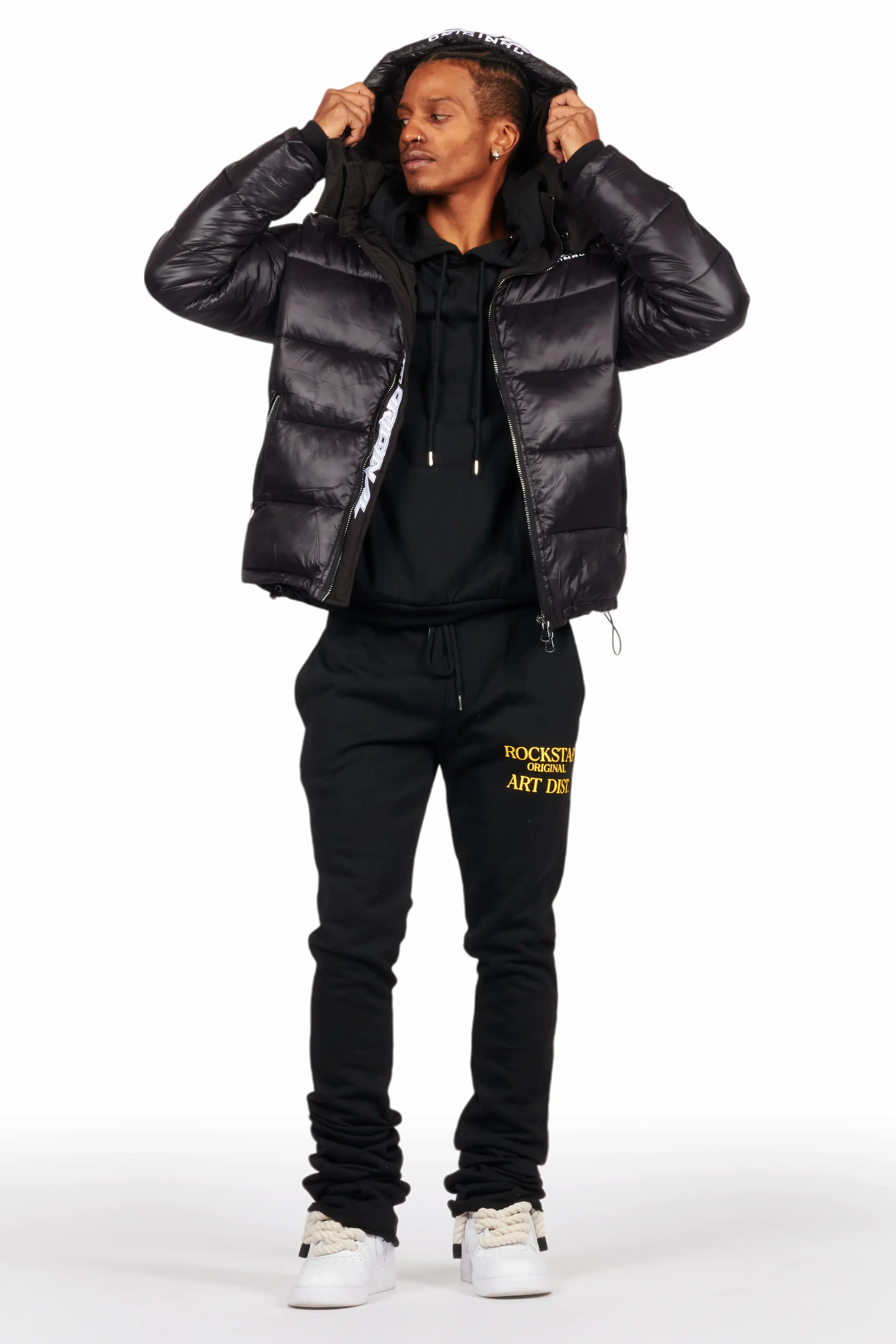 Alasia Jet Black Puffer Jacket - Image 7