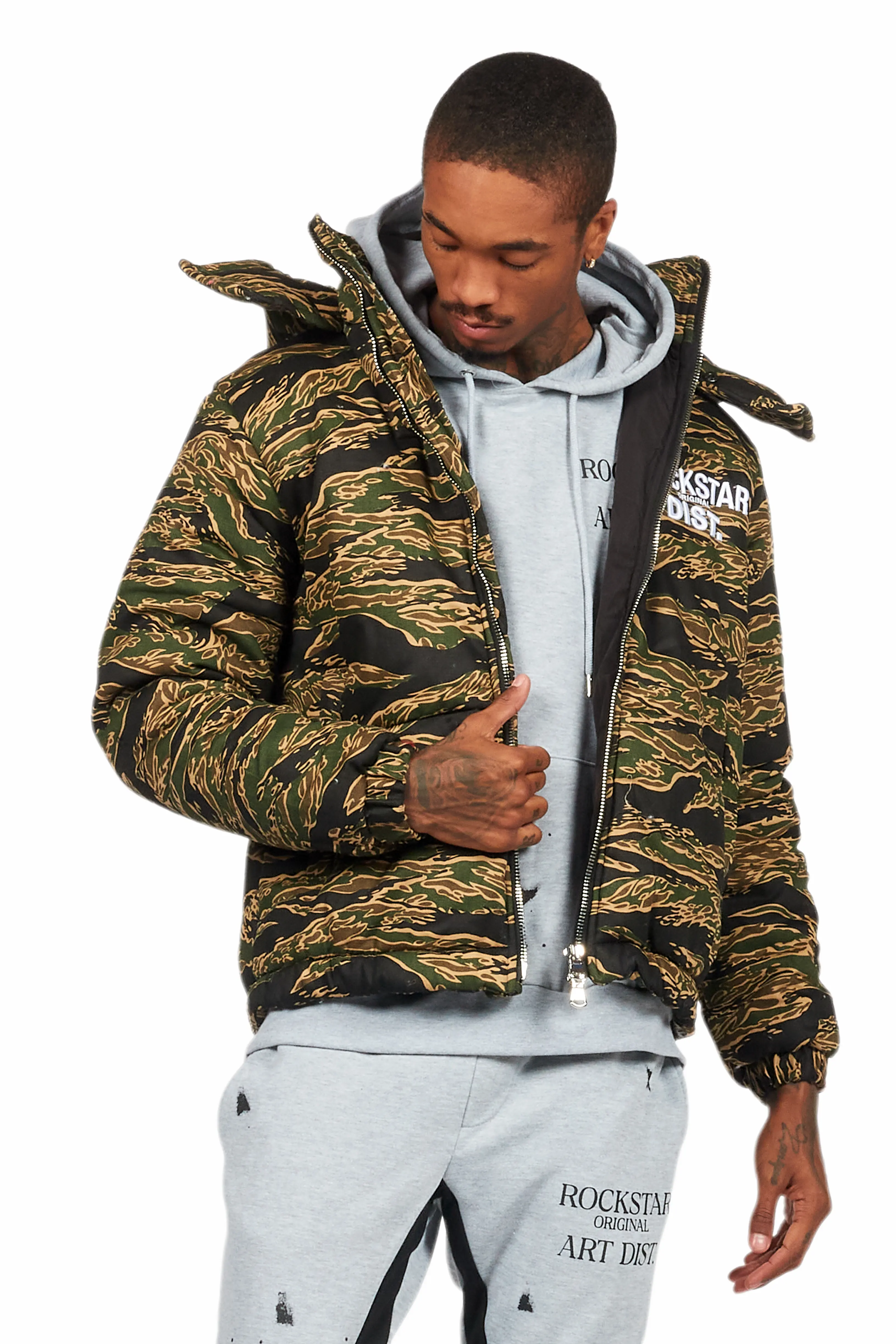 Bevis Camo Puffer Jacket - Image 5