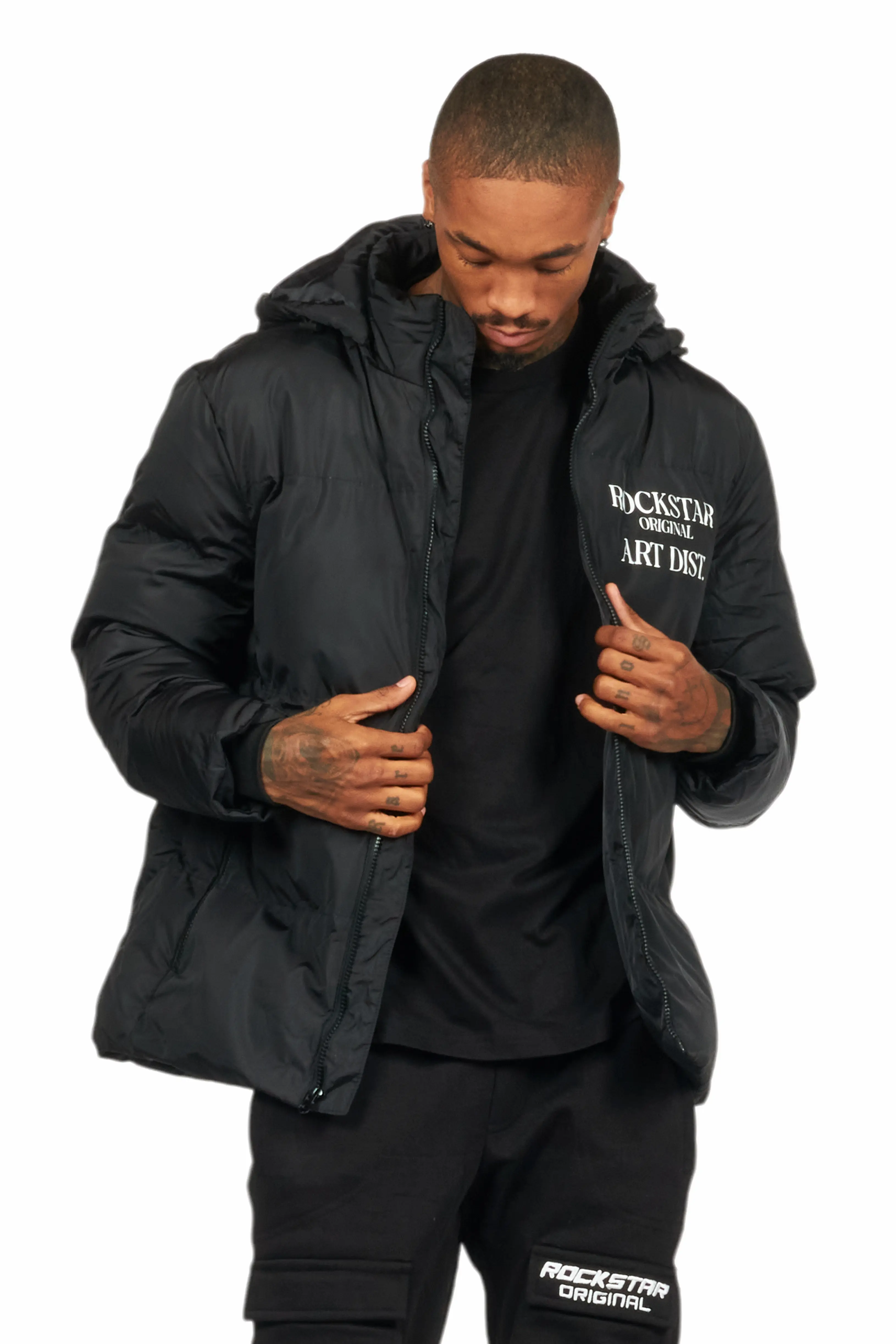 Briggs Black Graphic Puffer - Image 4