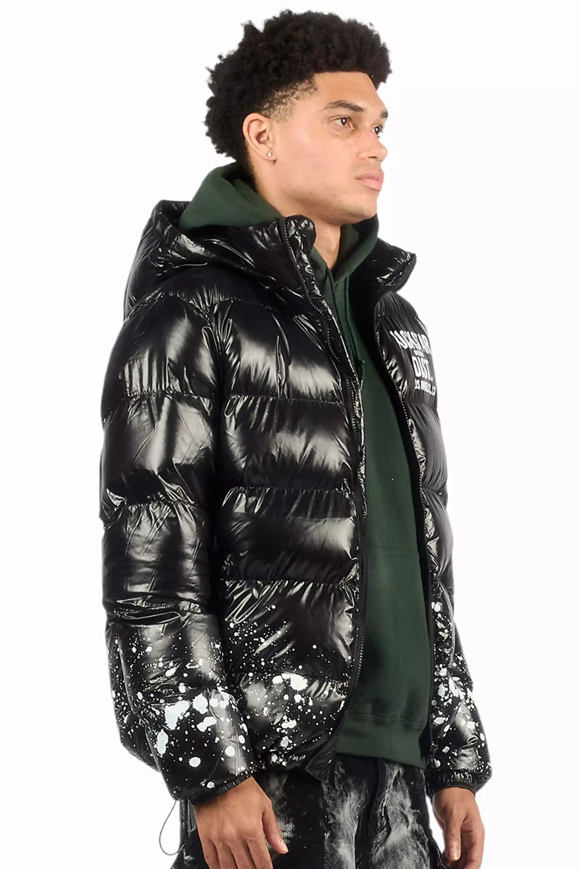 Raffer Black Heavy Puffer Jacket - Image 6