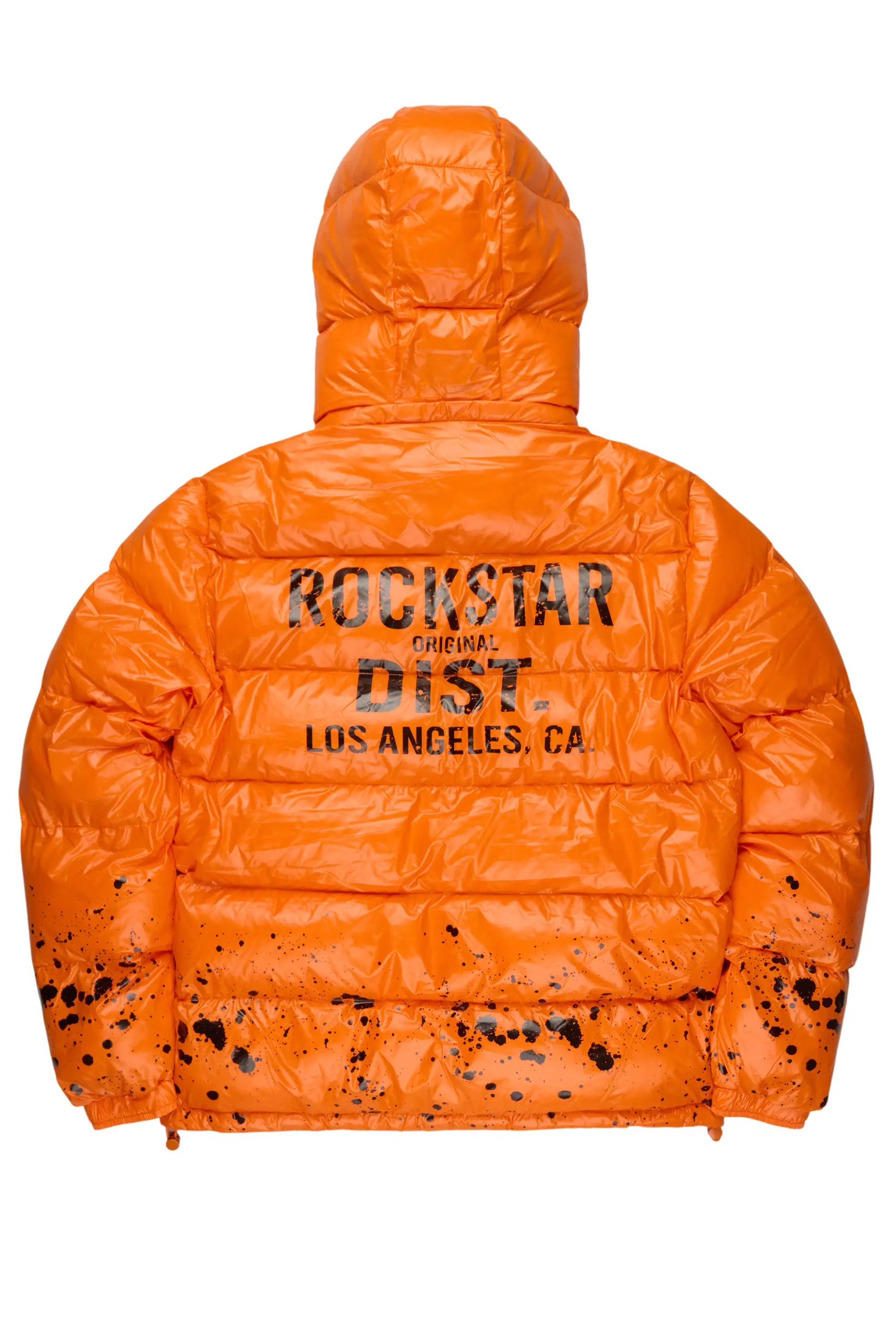 Raffer Orange Heavy Puffer Jacket - Image 6