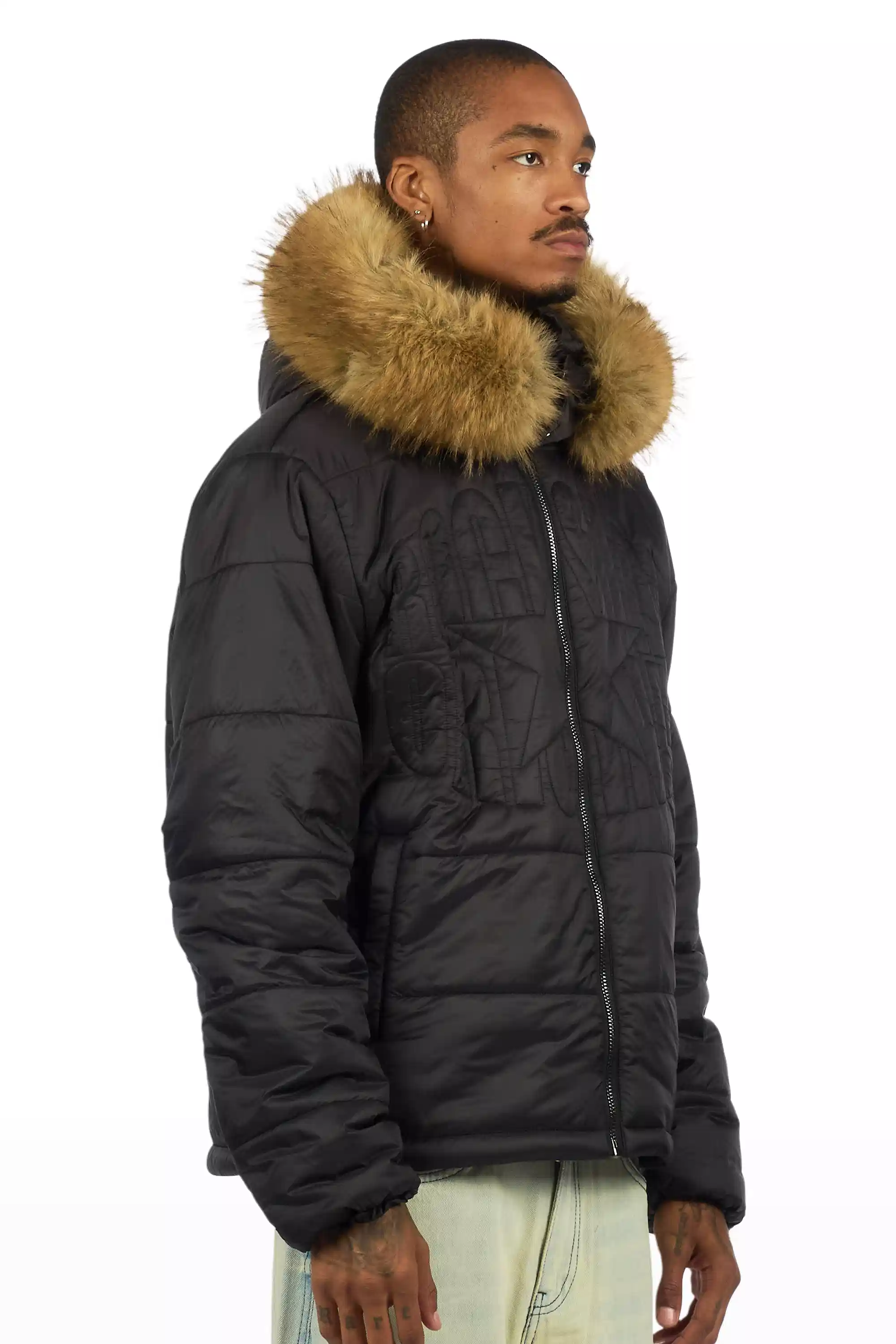 Chillwave Black Puffer Jacket - Image 12